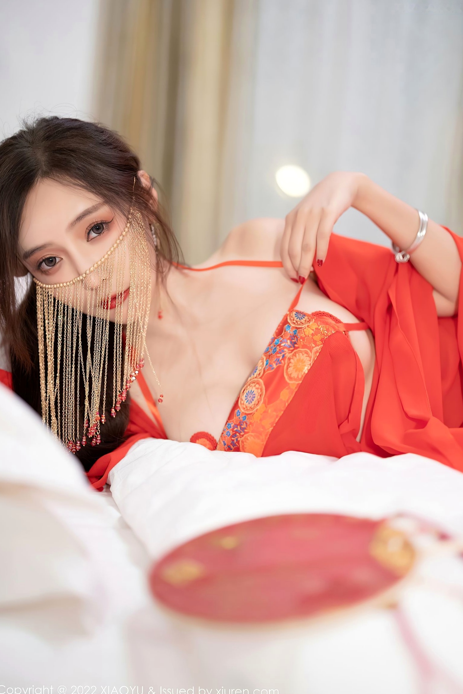 Gallery - XiaoYu语画界 - Painting World -708-王馨瑶Yanni-古典韵味红色肚兜私房写真-流苏面纱东方诱惑-无圣光大尺度性感肚兜私房照诱惑语画界 - Painting World  王馨瑶女神私房照_秀色女神 - image 60