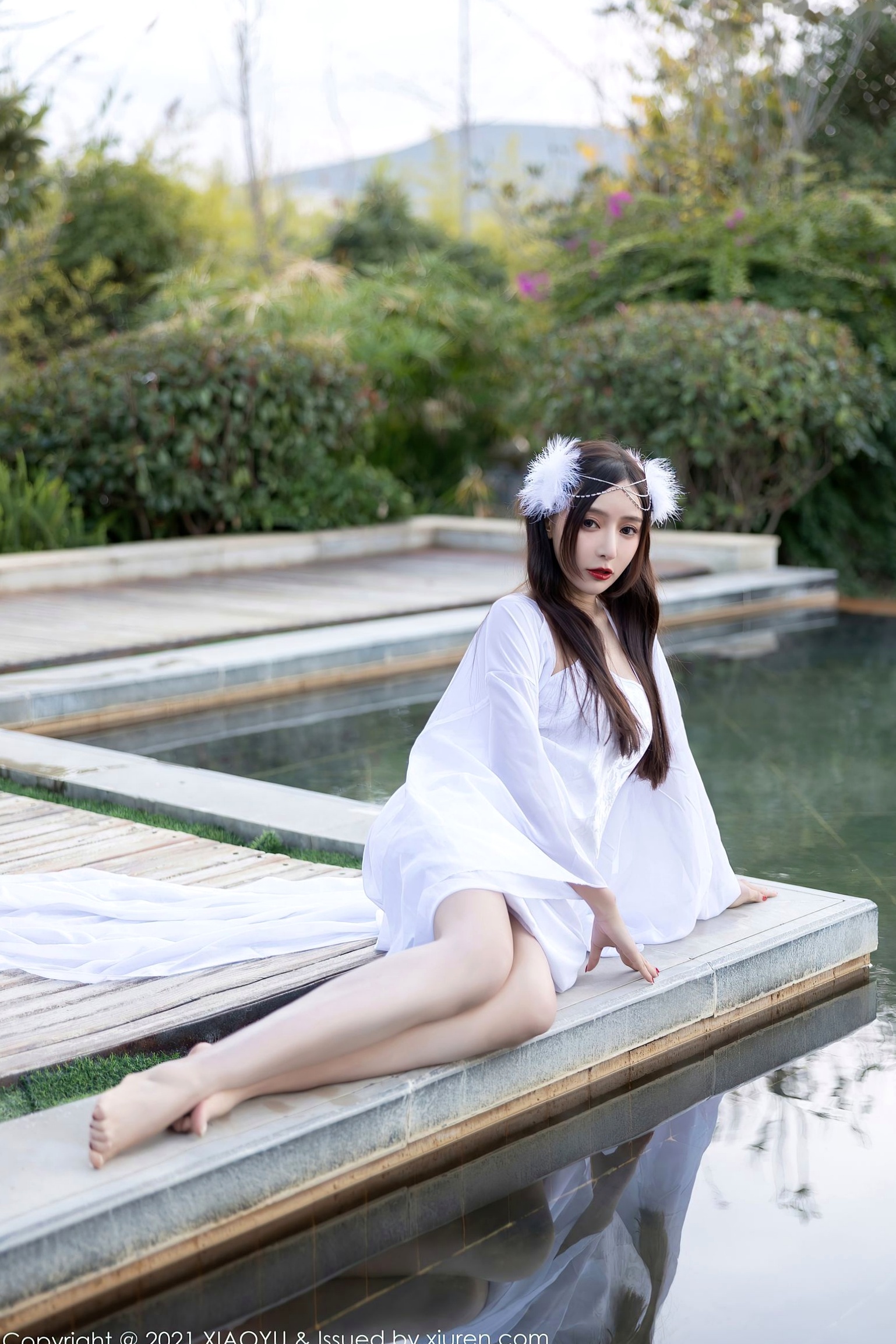Gallery - XiaoYu语画界 - Painting World -672-王馨瑶Yanni-云南泳池旅拍白纱古装写真-唯美户外私房大尺度合集性感户外私房照大尺度语画界 - Painting World  王馨瑶女神私房照_秀色女神 - image 13