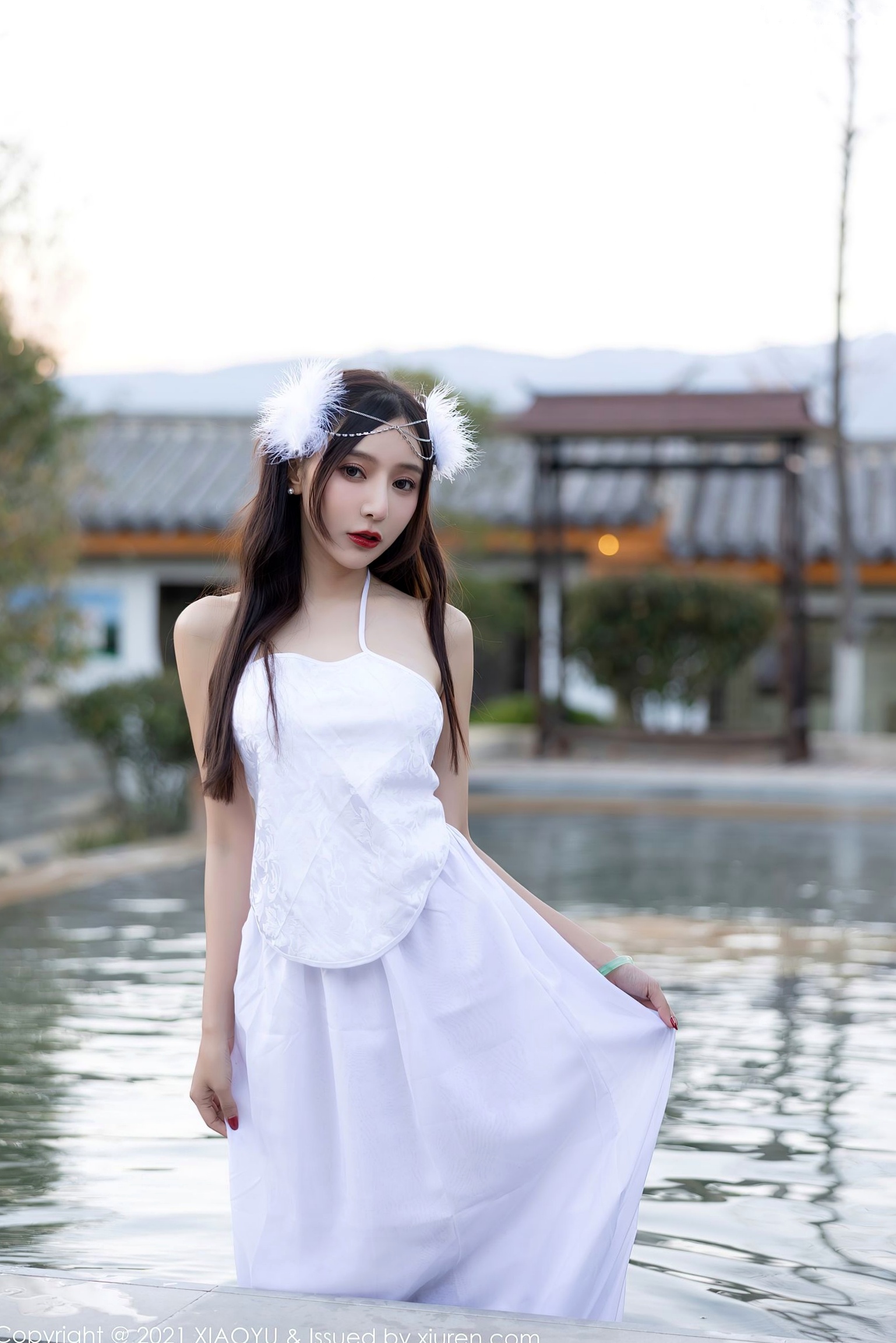 Gallery - XiaoYu语画界 - Painting World -672-王馨瑶Yanni-云南泳池旅拍白纱古装写真-唯美户外私房大尺度合集性感户外私房照大尺度语画界 - Painting World  王馨瑶女神私房照_秀色女神 - image 20