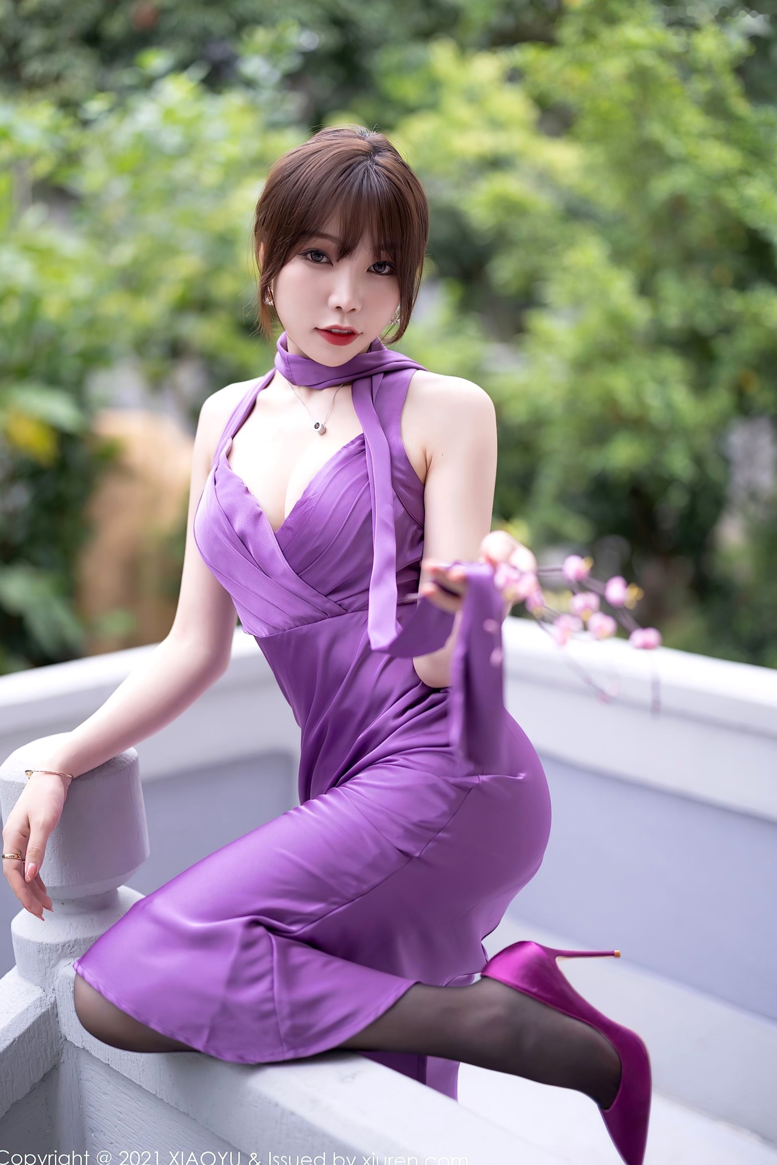 Gallery - XiaoYu语画界 - Painting World -634-芝芝Booty-紫色长裙与镂空黑丝私房诱惑-2021.10.18-无圣光大尺度语画界 - Painting World 性感诱惑私房照黑丝大尺度 芝芝女神私房照_秀色女神 - image 17