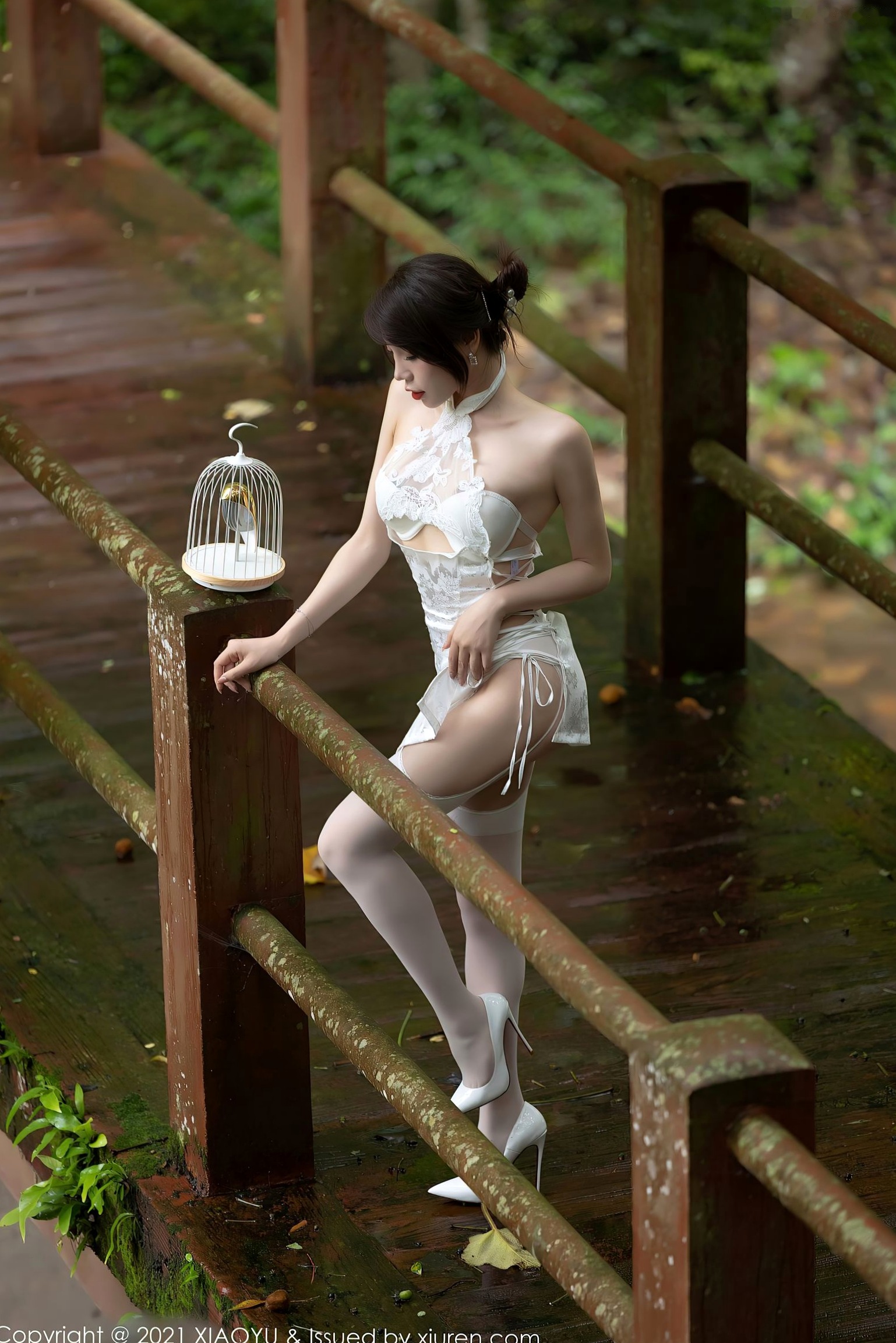 Gallery - XiaoYu语画界 - Painting World -588-芝芝-户外古韵旗袍写真-性感蕾丝吊带白丝视觉盛宴语画界 - Painting World 性感旗袍户外丝袜诱惑 芝芝女神私房照_秀色女神 - image 26