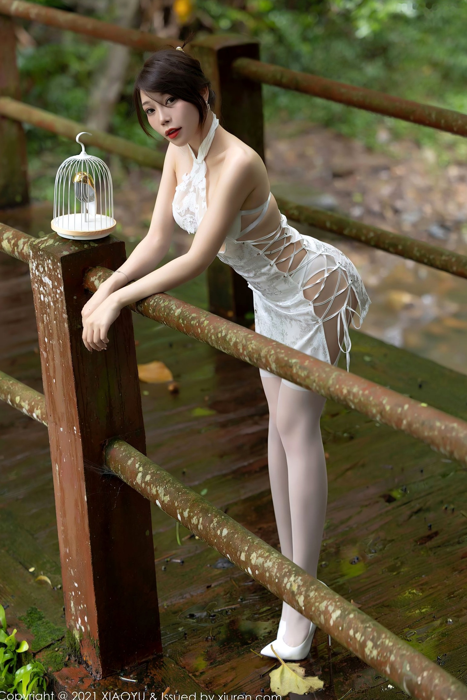 Gallery - XiaoYu语画界 - Painting World -588-芝芝-户外古韵旗袍写真-性感蕾丝吊带白丝视觉盛宴语画界 - Painting World 性感旗袍户外丝袜诱惑 芝芝女神私房照_秀色女神 - image 28