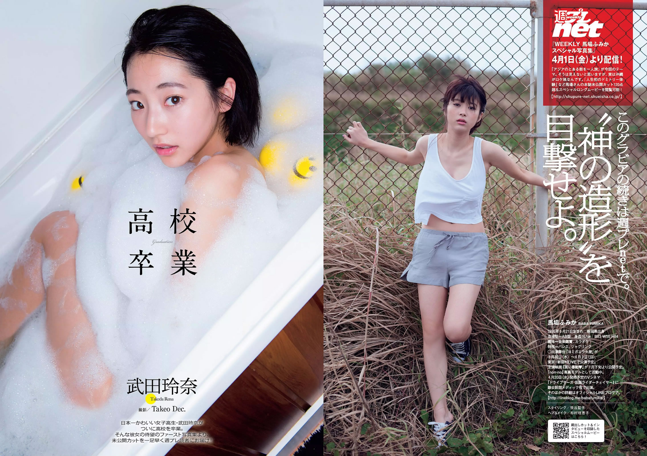 [Weekly Playboy]高清写真图2016 No.15 馬場ふみか 武田玲奈 平嶋夏海 都丸紗也華 岡田奈々 才木玲佳