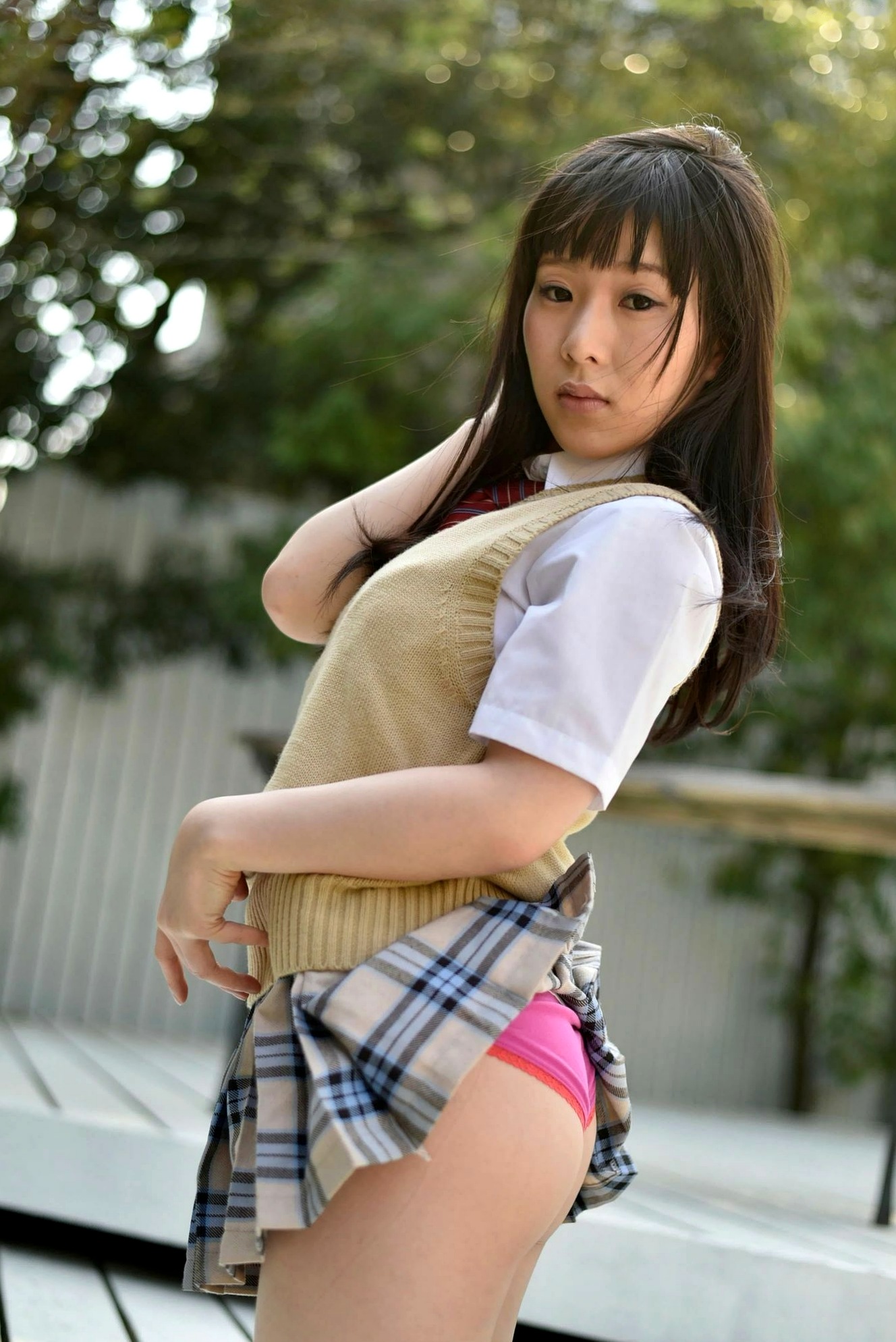 Gallery - PB写真集_雨宮留菜《女子校生 萌える絶対領域》——清纯校服制服诱惑与性感比基尼私房写真，童颜巨乳尽显绝美诱惑日本校服童颜巨乳内衣清纯 雨宫留菜女神私房照_秀色女神 - image 27