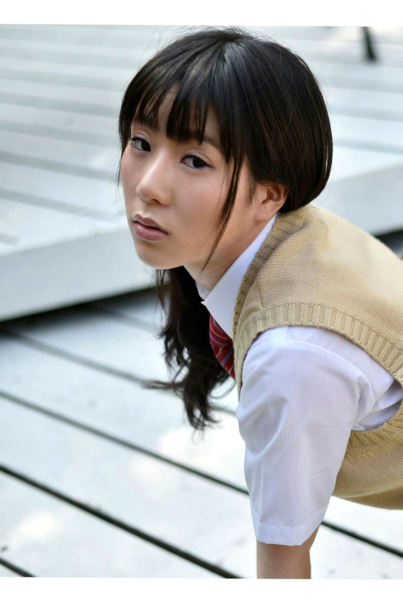 Gallery - PB写真集_雨宮留菜《女子校生 萌える絶対領域》——清纯校服制服诱惑与性感比基尼私房写真，童颜巨乳尽显绝美诱惑日本校服童颜巨乳内衣清纯 雨宫留菜女神私房照_秀色女神 - image 35