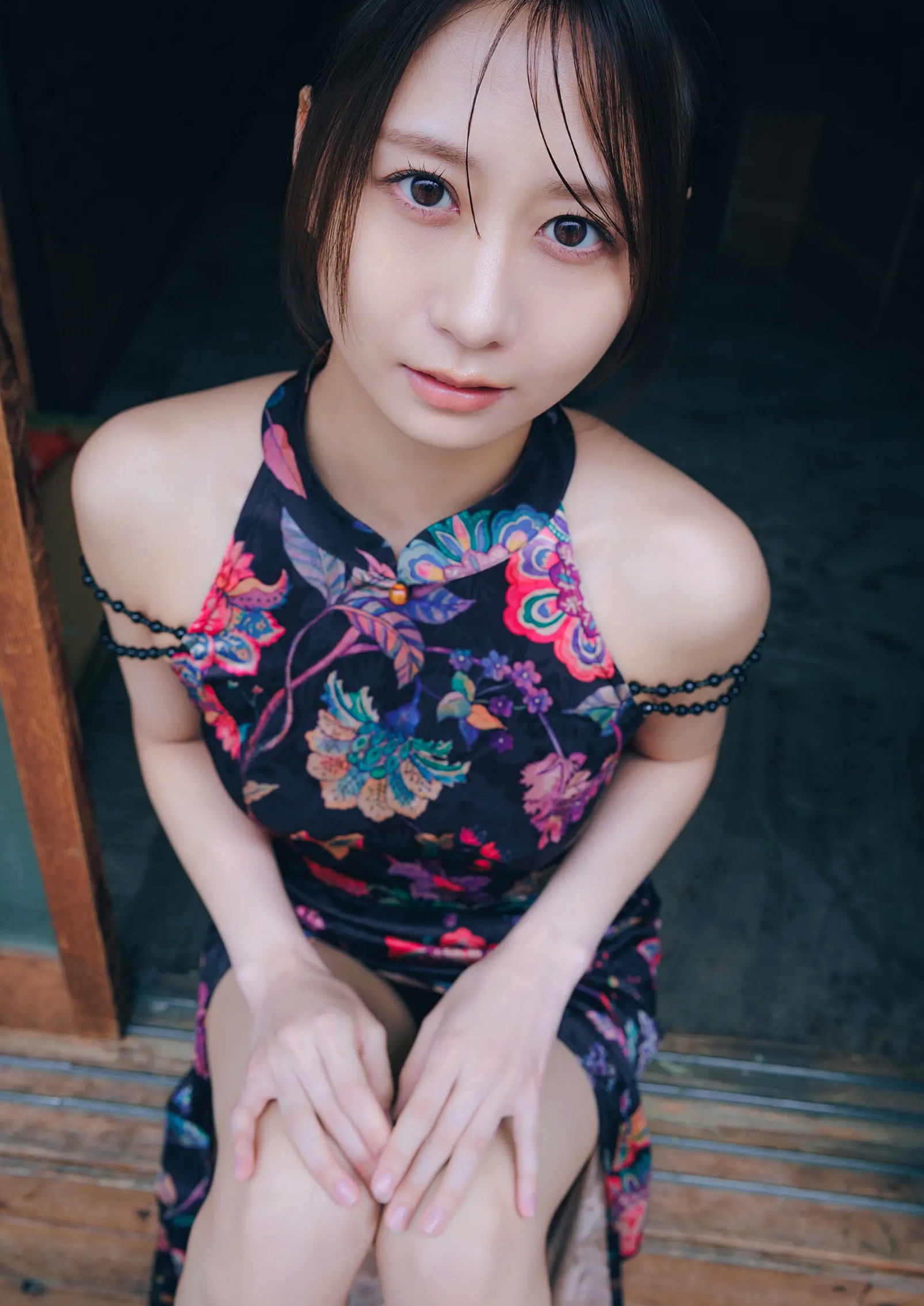 古畑奈和 - 極天 [58P] 日系私房黑色蕾丝内衣性感诱惑写真