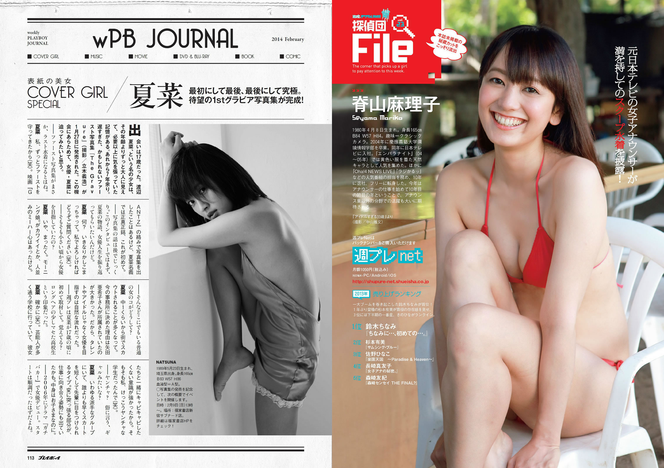 [Weekly Playboy]高清写真图2014 No.06 BiS 夏菜 白间美瑠 道端アンジェリカ 吉沢明歩 安斋らら