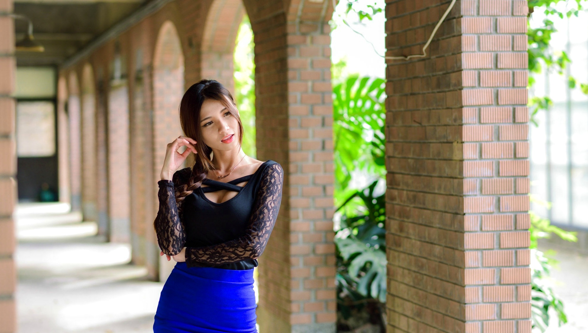 Gallery - 台湾正妹蔡译心户外写真：青春学院风校服与简约时尚街拍，尽显修长美腿与纤细骨感美台湾街拍校服骨感美腿气质户外清新 蔡译心女神私房照_秀色女神 - image 48