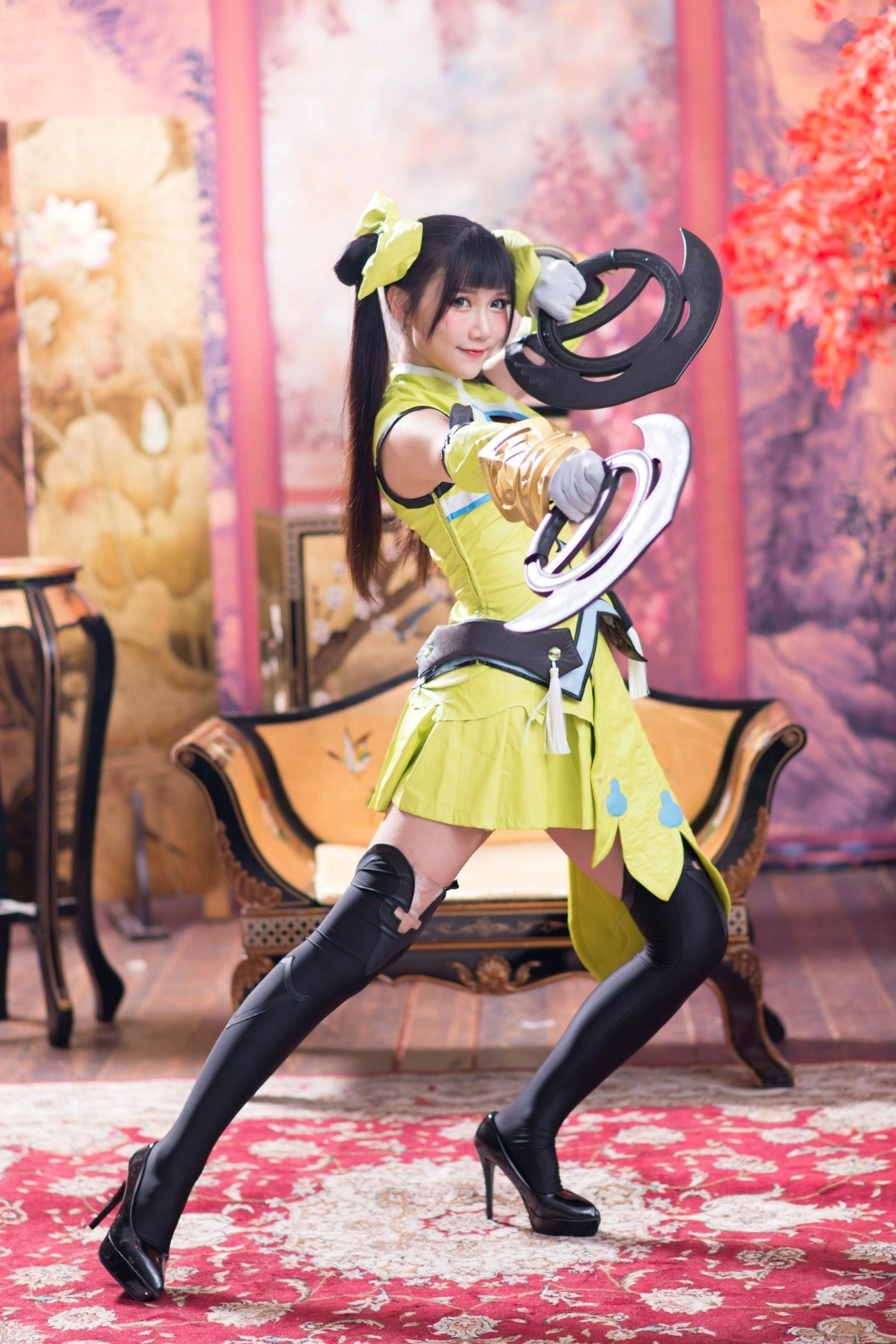 Gallery - 台湾模特 - model乔乔儿：孙尚香COSPLAY写真全集，古风战甲与黑丝长腿的碰撞台湾角色扮演性感清纯丝袜 乔乔儿女神私房照_秀色女神 - image 3