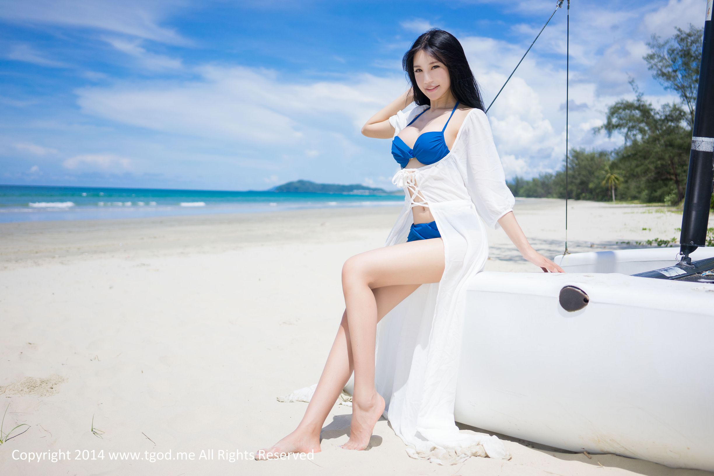 绮里嘉ula 《沙滩仙子》 沙巴旅拍第3弹 [TGOD推女神]高清写真图