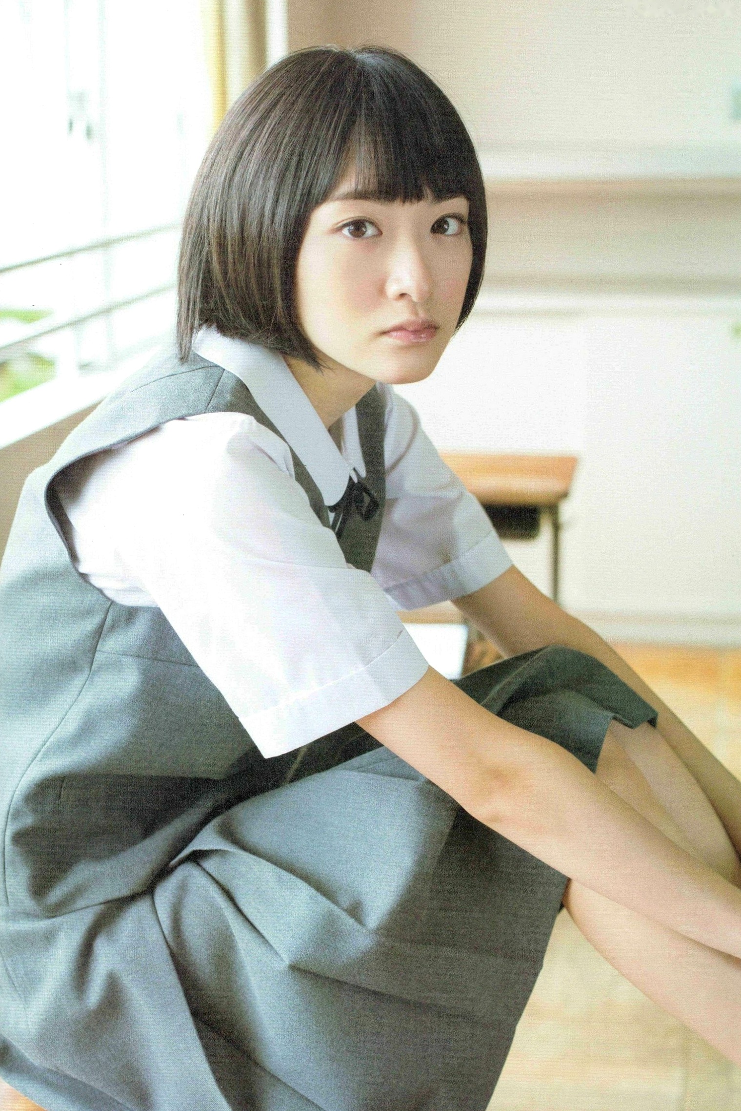 Gallery - 生驹里奈《君の足跡》写真精选：海边校园清纯校服主题，元气少女治愈系影像日本清纯治愈系校服 生驹里奈女神私房照_秀色女神 - image 39