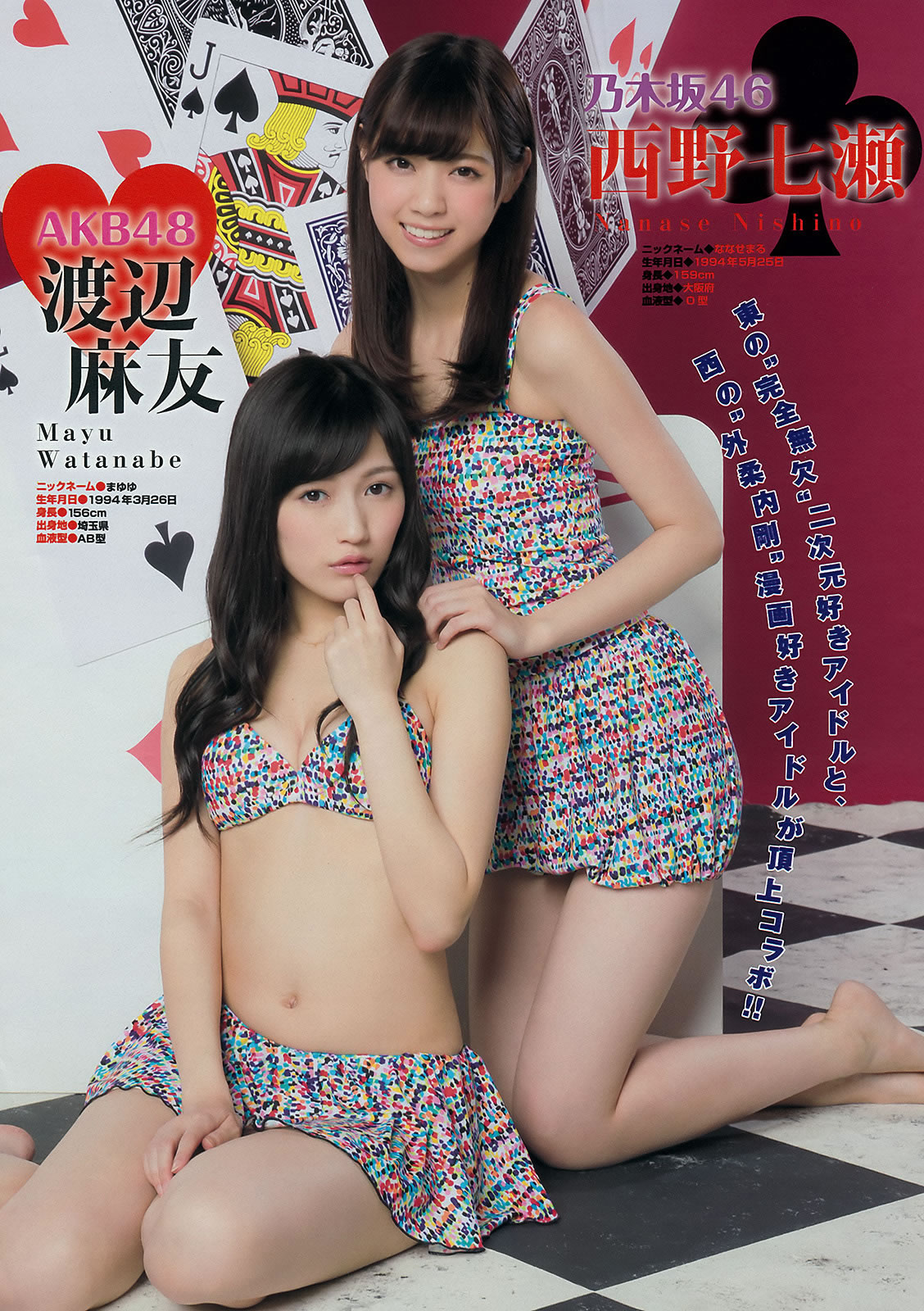 [Young Magazine]高清写真图2015 No.04-07 冈田サリオ  西野七瀬 渡辺麻友 生田絵梨花 松井珠理奈 今野杏南 小间千代 岸明日香 永尾まりや 佐野千晃