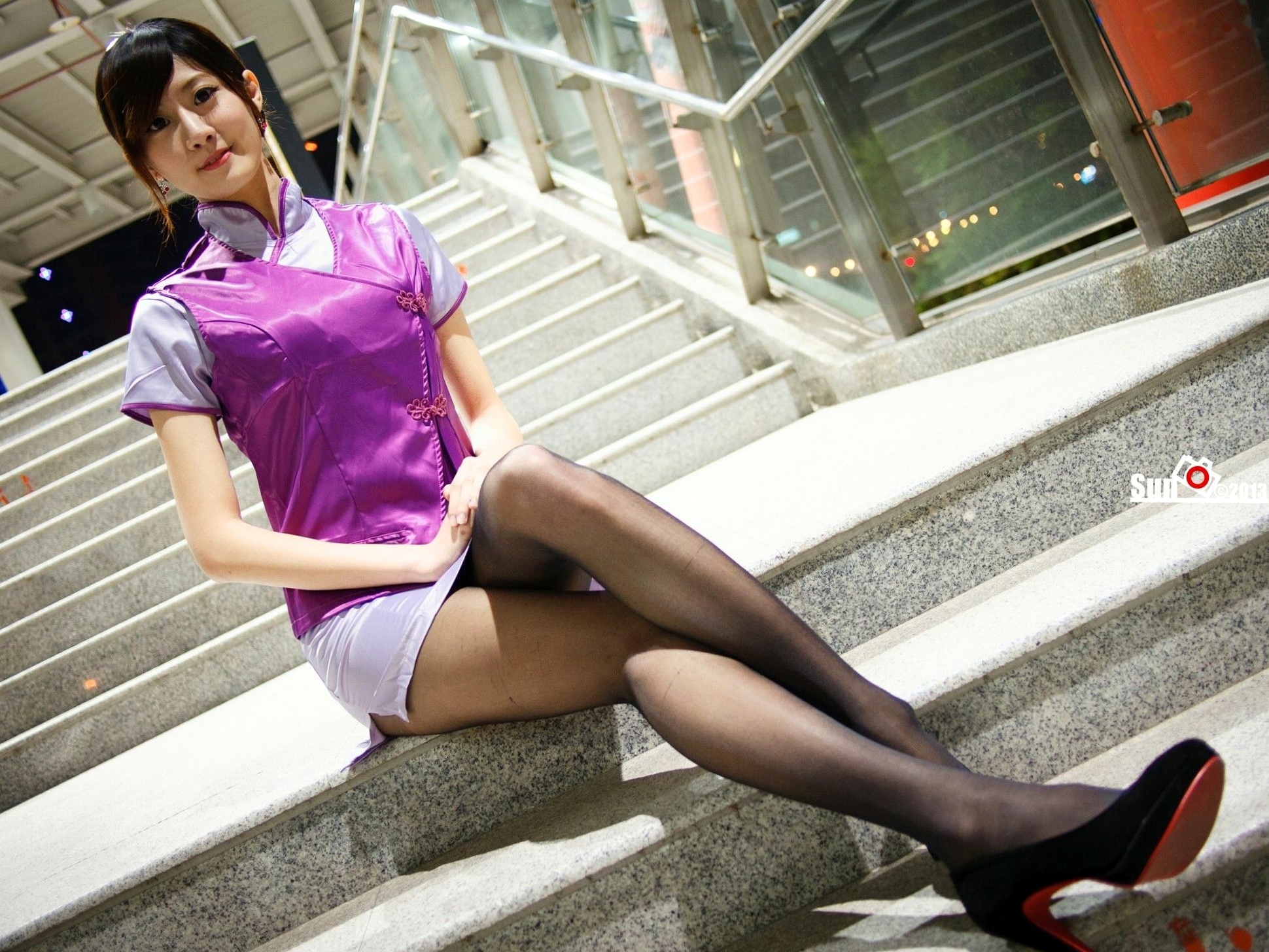 Gallery - 台湾正妹林茉晶制服诱惑写真集，机车女警与职业空姐的多重魅力演绎台湾制服诱惑丝袜女神 茉晶女神私房照_秀色女神 - image 36