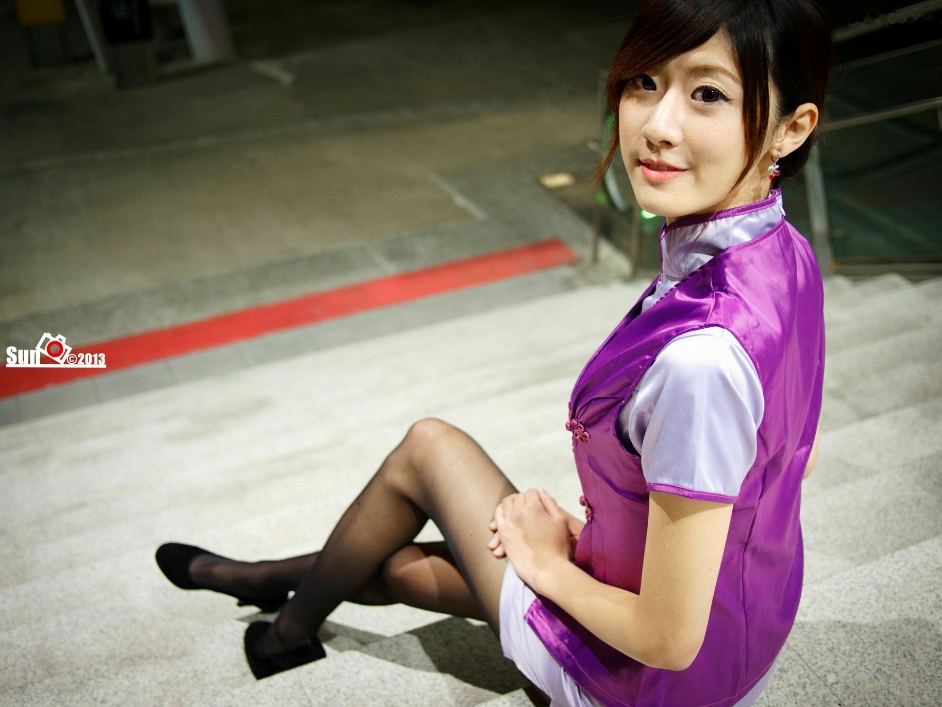 Gallery - 台湾正妹林茉晶制服诱惑写真集，机车女警与职业空姐的多重魅力演绎台湾制服诱惑丝袜女神 茉晶女神私房照_秀色女神 - image 37
