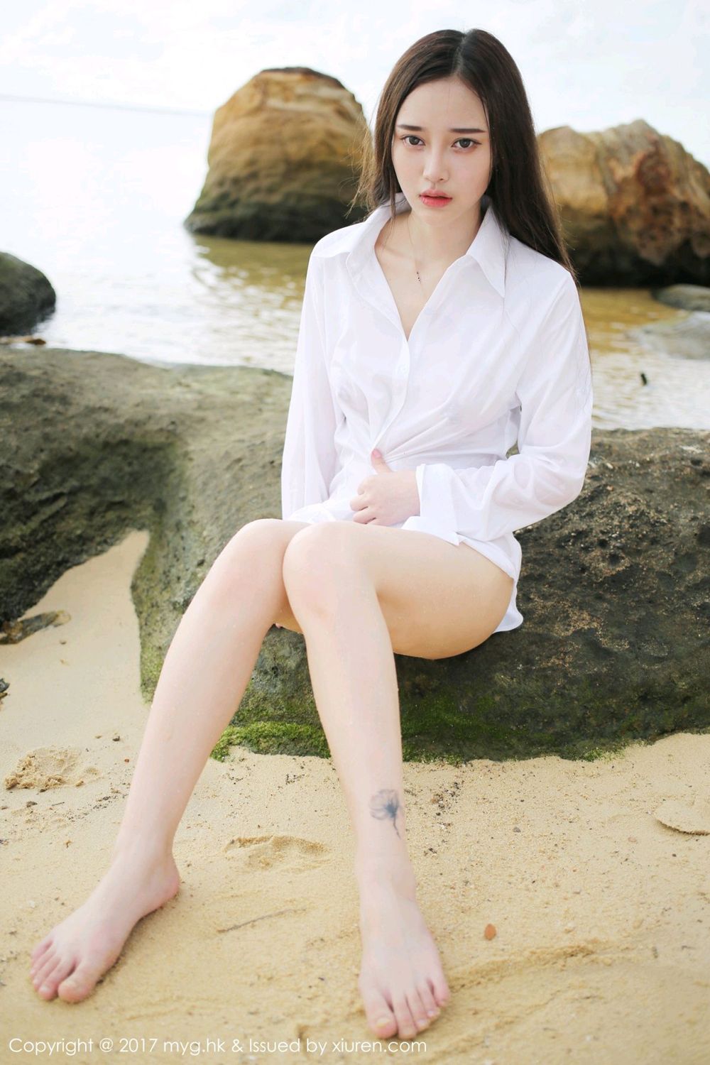 越南心愿唐琪儿 海边白寸衫短裙系列