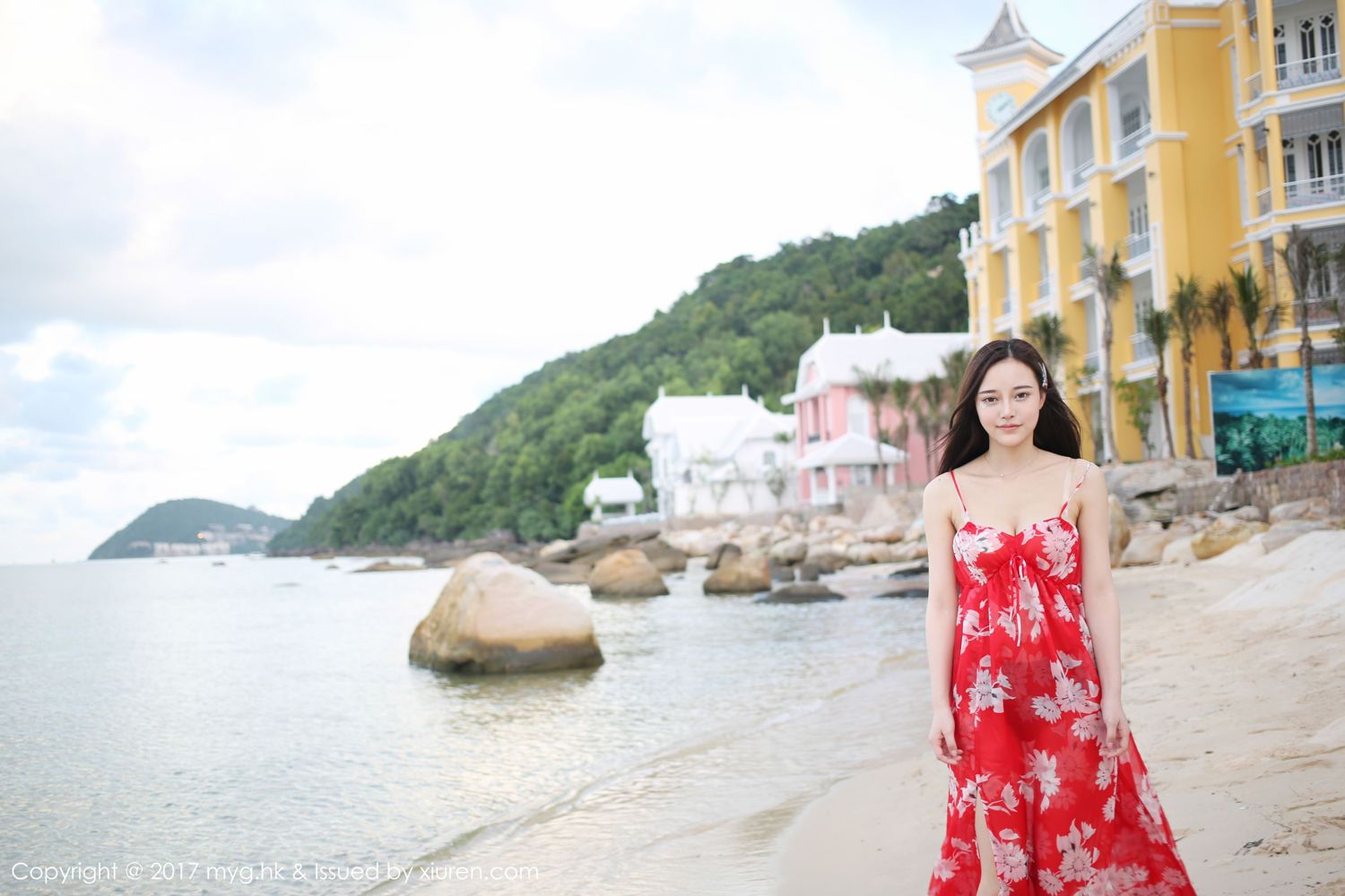 唐琪儿红色连衣裙 波西米亚小清新