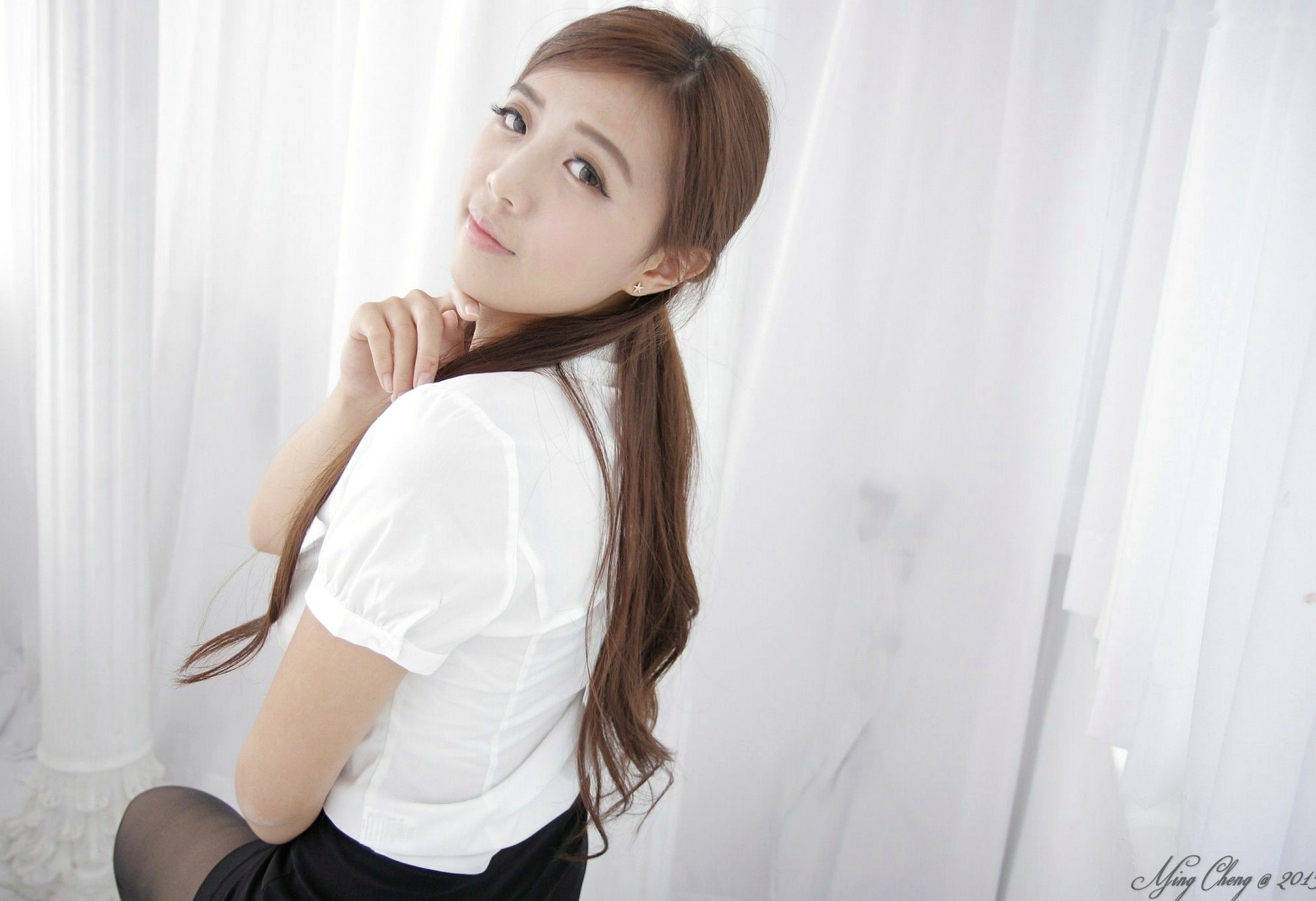 Gallery - 台湾正妹Anna黑丝OL制服秘书风职场诱惑私房写真集台湾黑丝制服诱惑私房照 徐子琦女神私房照_秀色女神 - image 80