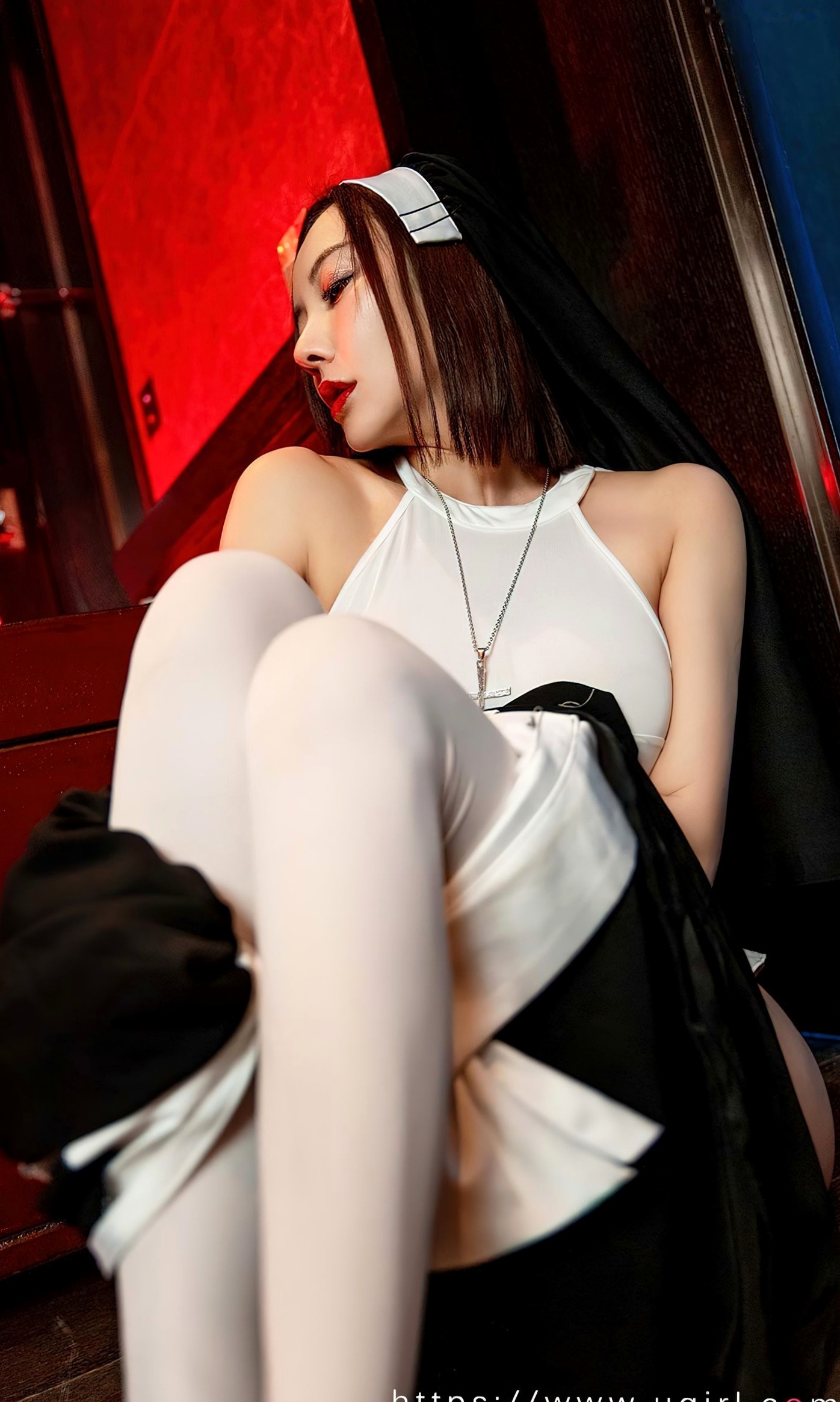 Gallery - UGirls尤果圈 - Chiness Model -2595-果儿Victoria《俘获》：禁欲系修女角色扮演，极致诱惑丝袜美腿，无圣光大尺度私房写真爱尤物 - Love Beauty 尤果网 - Chiness Model 角色扮演性感诱惑丝袜美腿大尺度 松果儿女神私房照_秀色女神 - image 33
