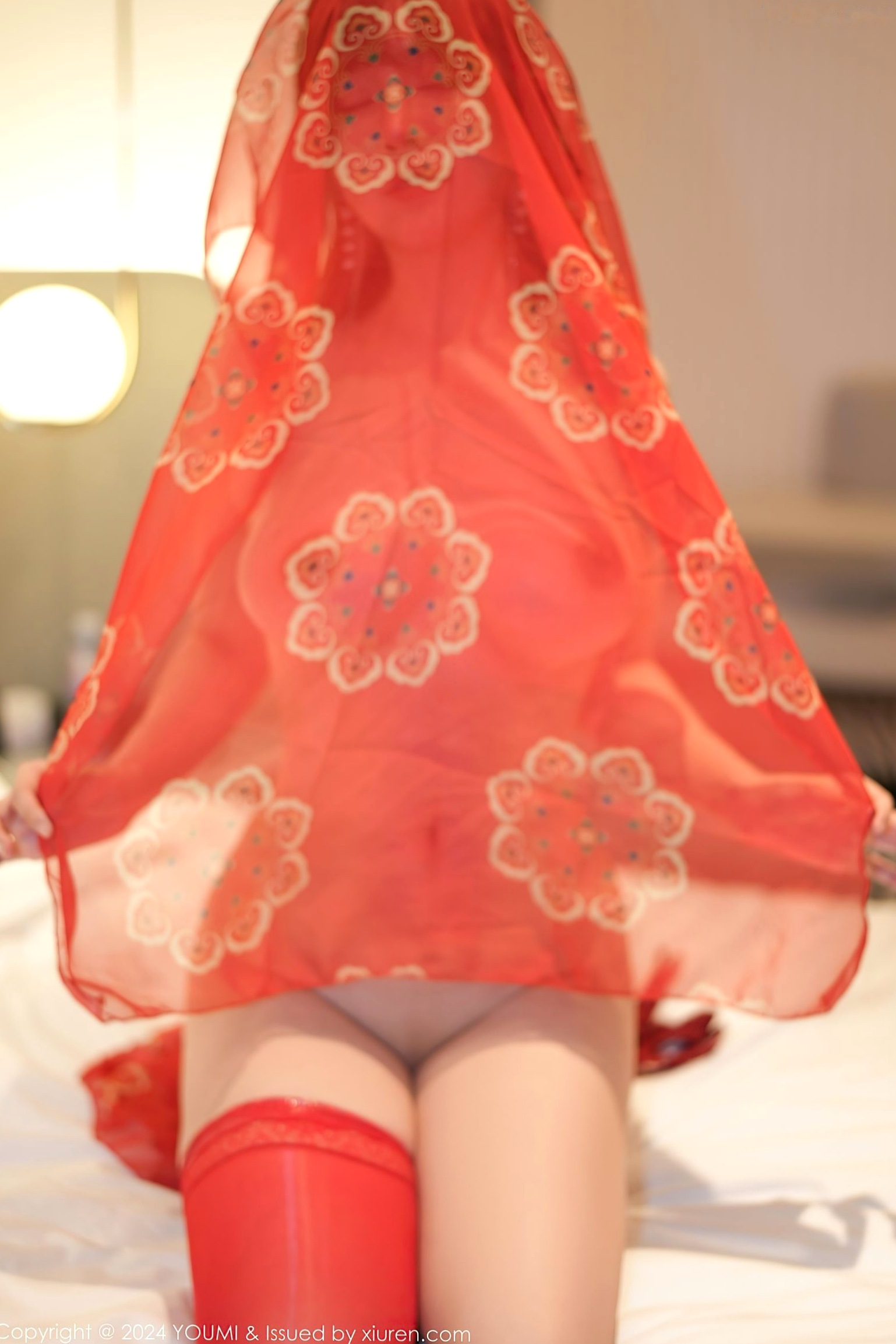 Gallery - YouMi尤蜜荟 - Chiness Model -1034-王雨纯：红色西域风私房摄影，极致丝袜诱惑，展现绝美玲珑曲线与女神魅力尤蜜荟 - Chiness Model 性感诱惑私房照大尺度 王雨纯女神私房照_秀色女神 - image 75