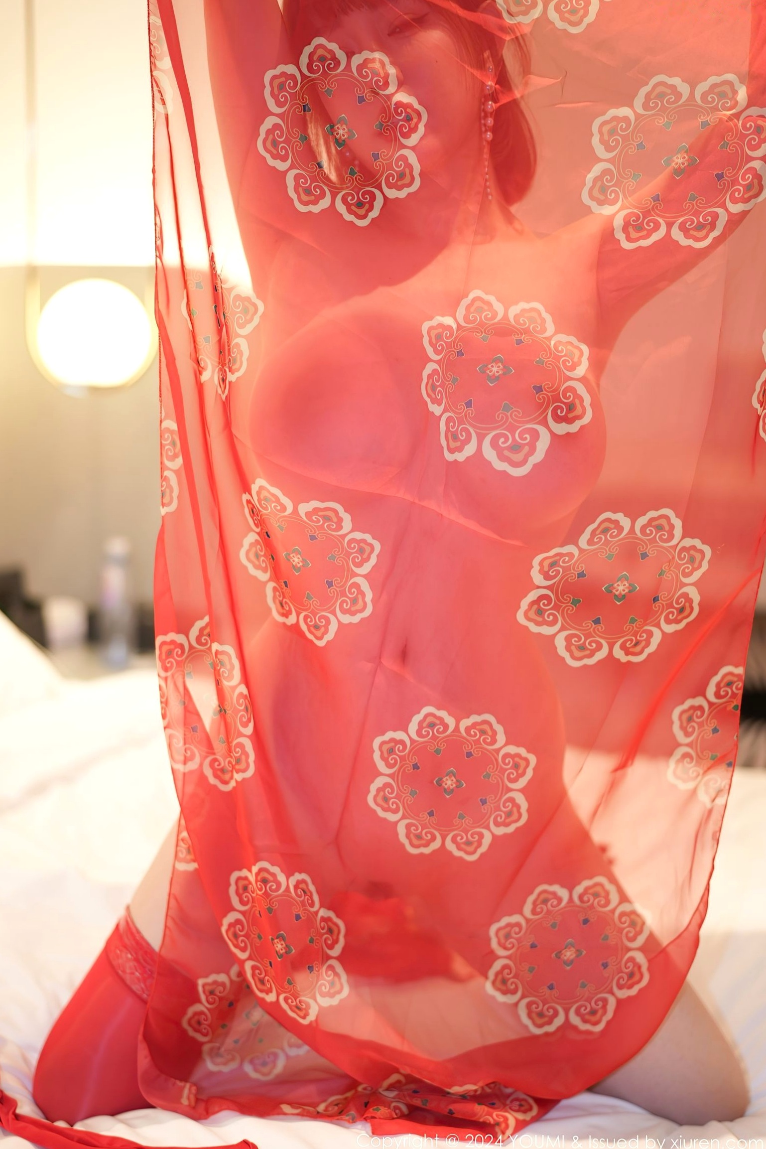 Gallery - YouMi尤蜜荟 - Chiness Model -1034-王雨纯：红色西域风私房摄影，极致丝袜诱惑，展现绝美玲珑曲线与女神魅力尤蜜荟 - Chiness Model 性感诱惑私房照大尺度 王雨纯女神私房照_秀色女神 - image 76