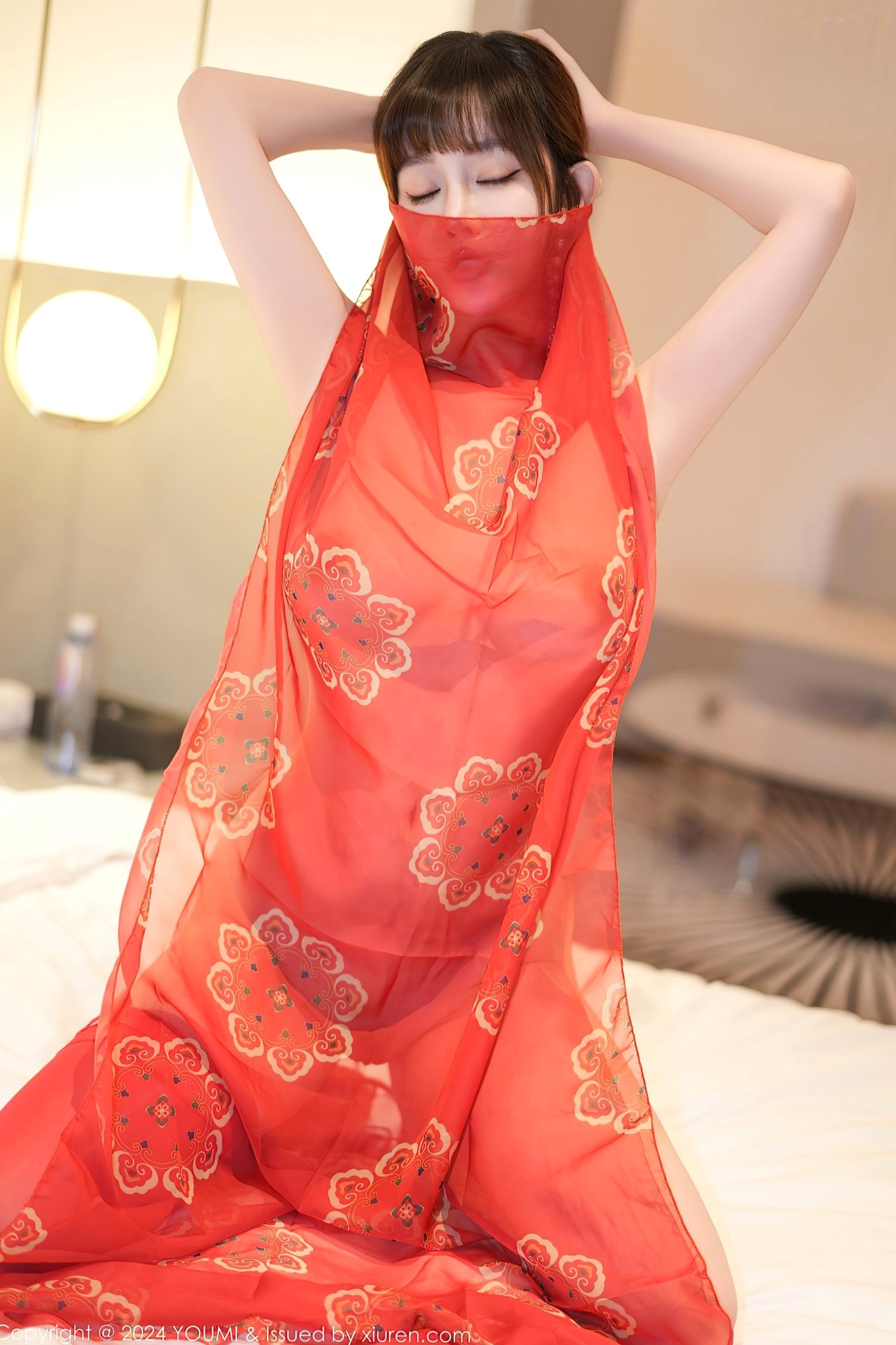 Gallery - YouMi尤蜜荟 - Chiness Model -1034-王雨纯：红色西域风私房摄影，极致丝袜诱惑，展现绝美玲珑曲线与女神魅力尤蜜荟 - Chiness Model 性感诱惑私房照大尺度 王雨纯女神私房照_秀色女神 - image 79