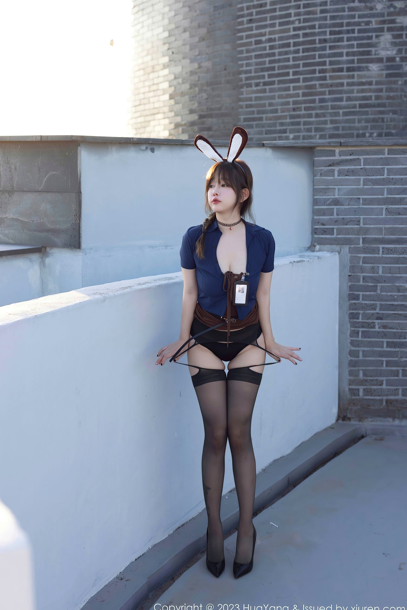 Gallery - HuaYang花漾 - Flower-555-王雨纯-济州岛旅拍-性感兔女郎角色扮演-诱惑黑丝内衣-唯美户外写真-2023.12.01性感诱惑角色扮演黑丝 王雨纯女神私房照_秀色女神 - image 23