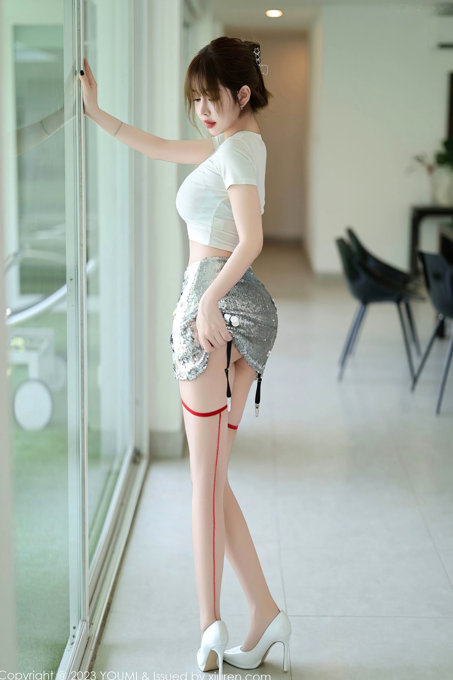 Gallery - YouMi尤蜜荟 - Chiness Model 979期：王雨纯极致性感私房写真，白色短T与蕾丝丁字裤的诱惑之美尤蜜荟 - Chiness Model 性感诱惑私房照大尺度 王雨纯女神私房照_秀色女神 - image 1