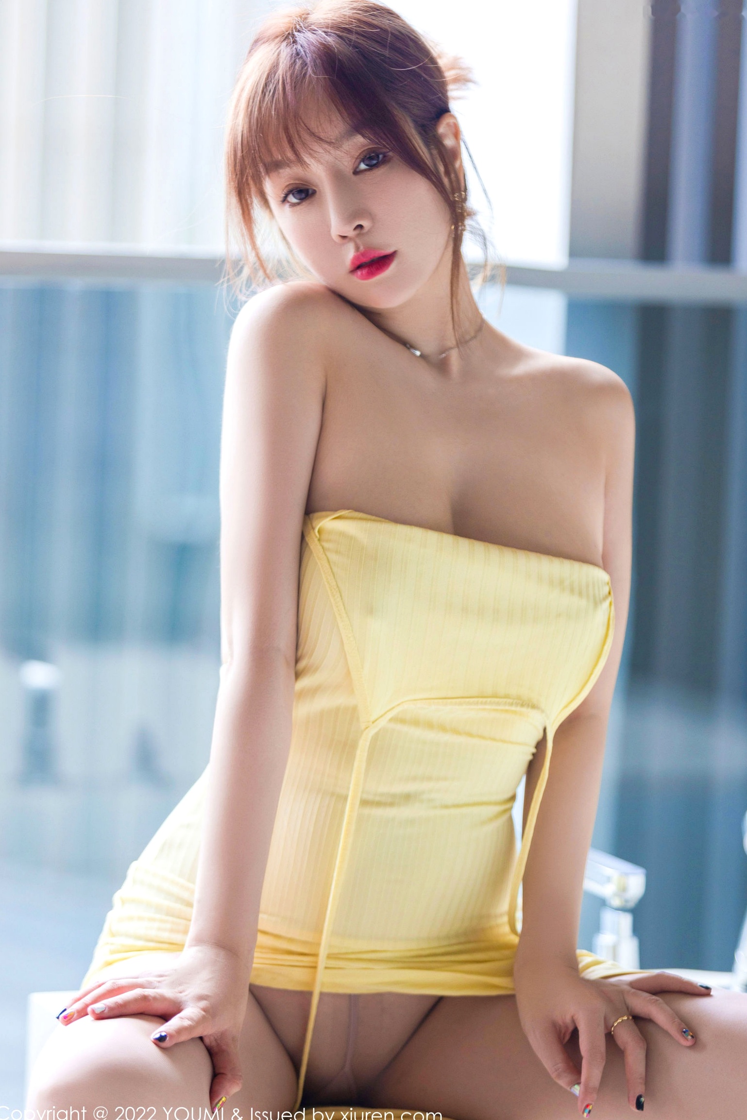 Gallery - YouMi尤蜜荟 - Chiness Model -738-王雨纯-三亚旅拍酒店室内黄色长裙肉丝诱惑写真集尤蜜荟 - Chiness Model 性感诱惑美腿人间胸器 王雨纯女神私房照_秀色女神 - image 41
