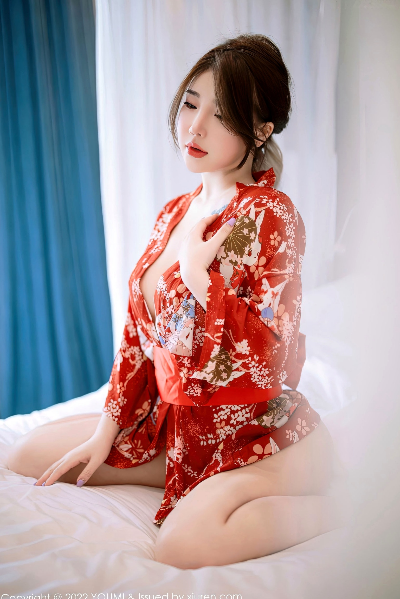 Gallery - YouMi尤蜜荟 - Chiness Model -865-小海臀Rena-西双版纳旅拍红色日式和服-性感私房照-诱惑写真尤蜜荟 - Chiness Model 和服私房照性感美臀 玲奈女神私房照_秀色女神 - image 20