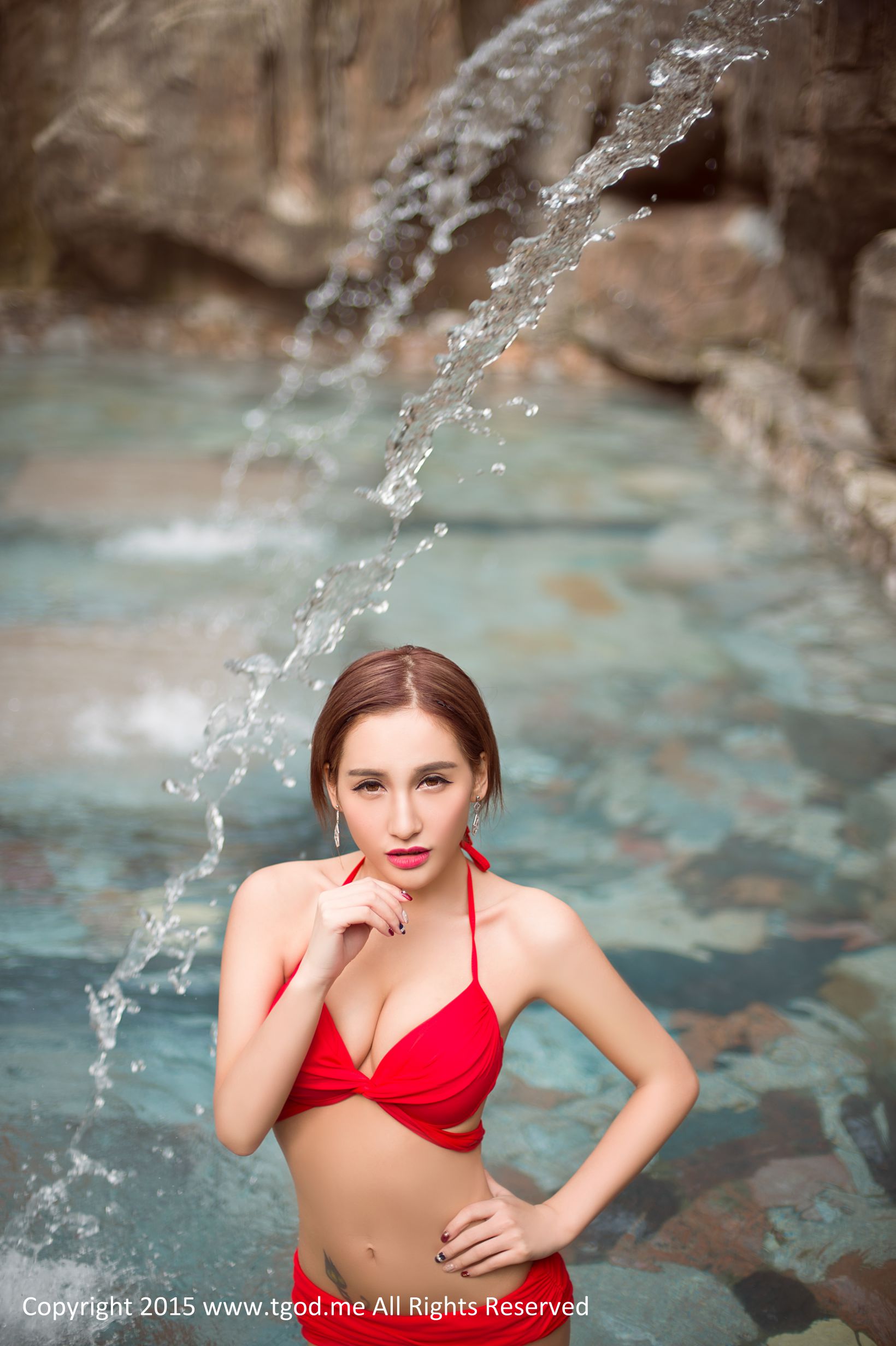艾希ICE-《女神驾到》宁海森林温泉 [TGOD推女神]高清写真图