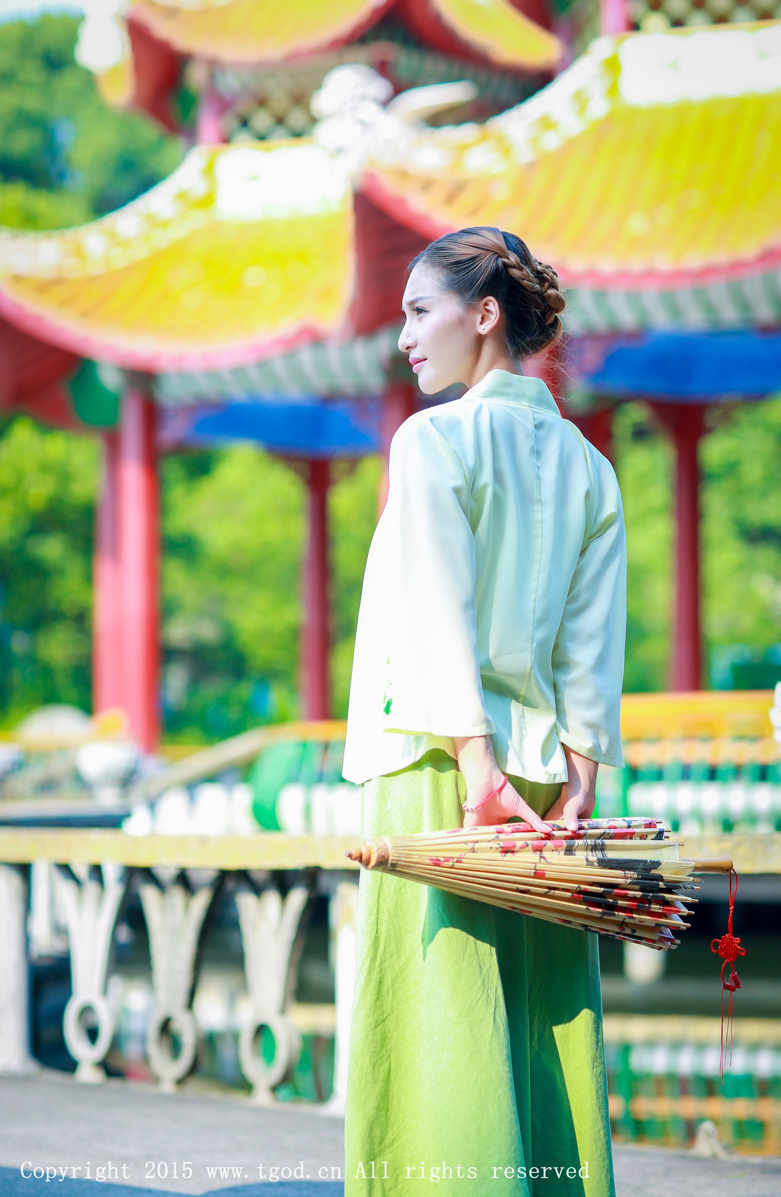 艾希Ice [TGOD推女神]高清写真图清新汉服之艾希女神 ~