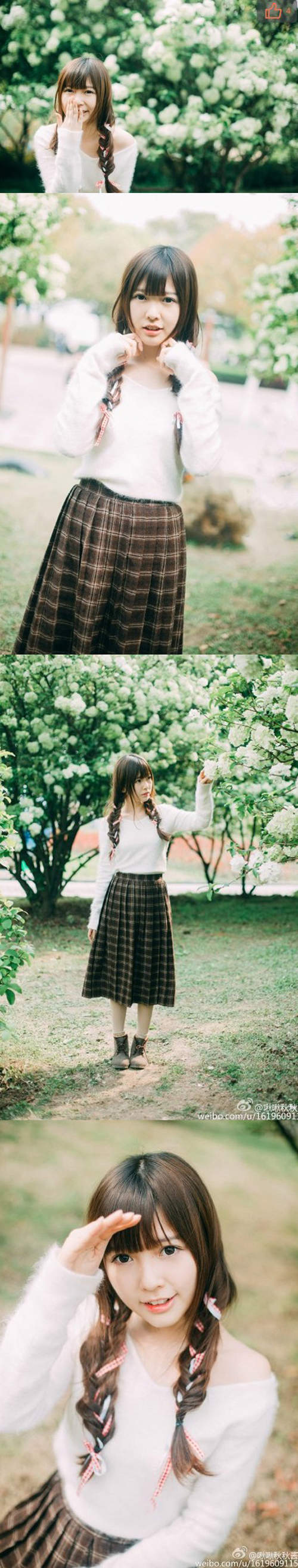 钟曼菲ZMF 双马尾正妹真是可爱