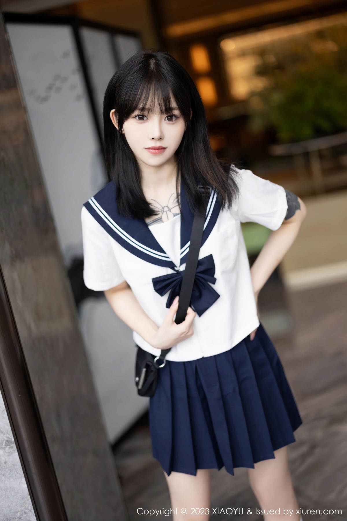 [XIAOYU]高清写真图 2023.08.08 VOL.1087 奶瓶. 学生装美腿