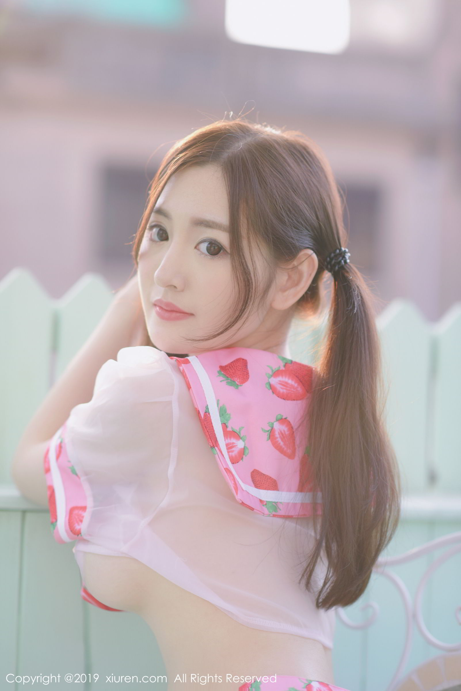 性感女神沈梦瑶 空乘制服草莓内衣