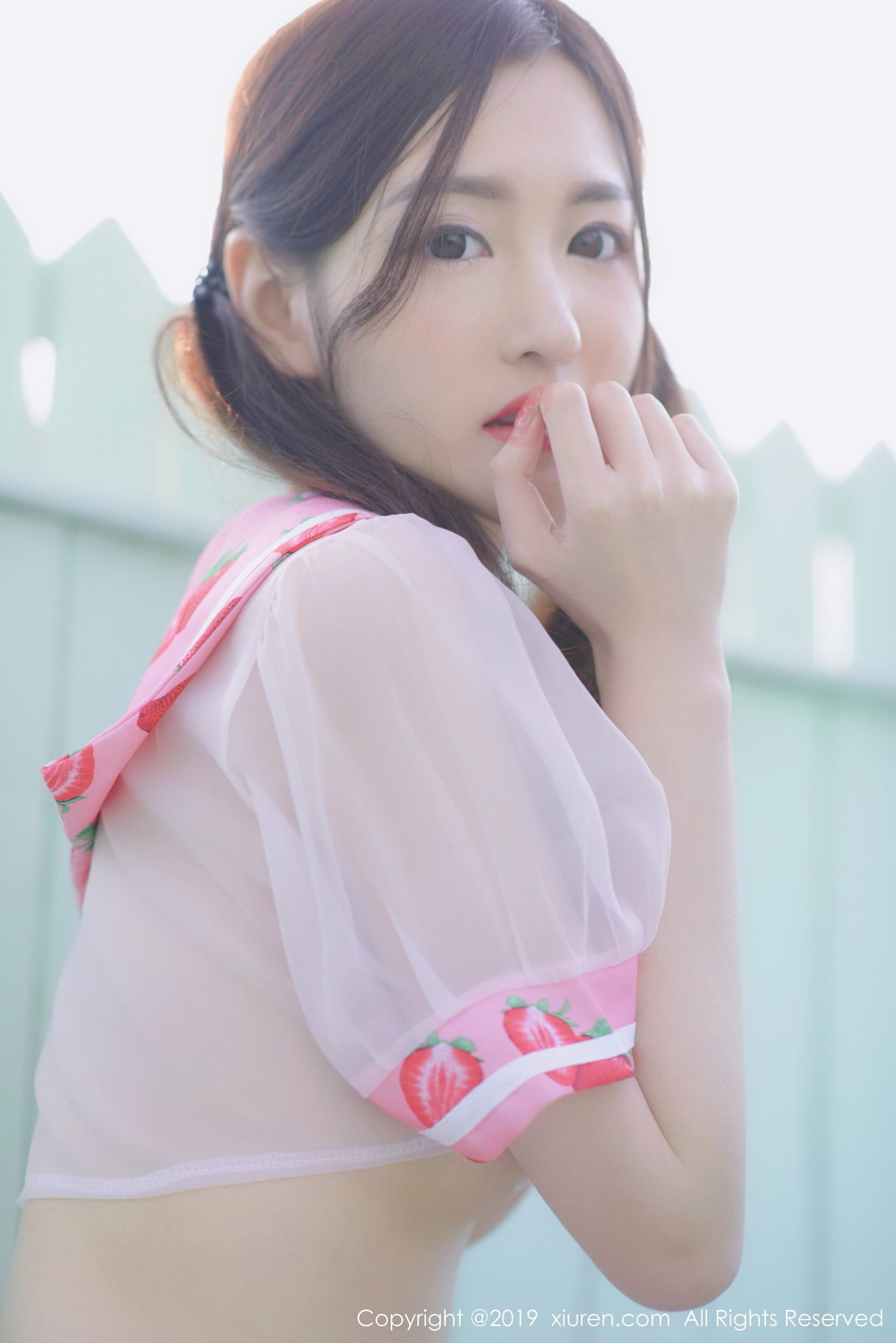性感女神沈梦瑶 空乘制服草莓内衣
