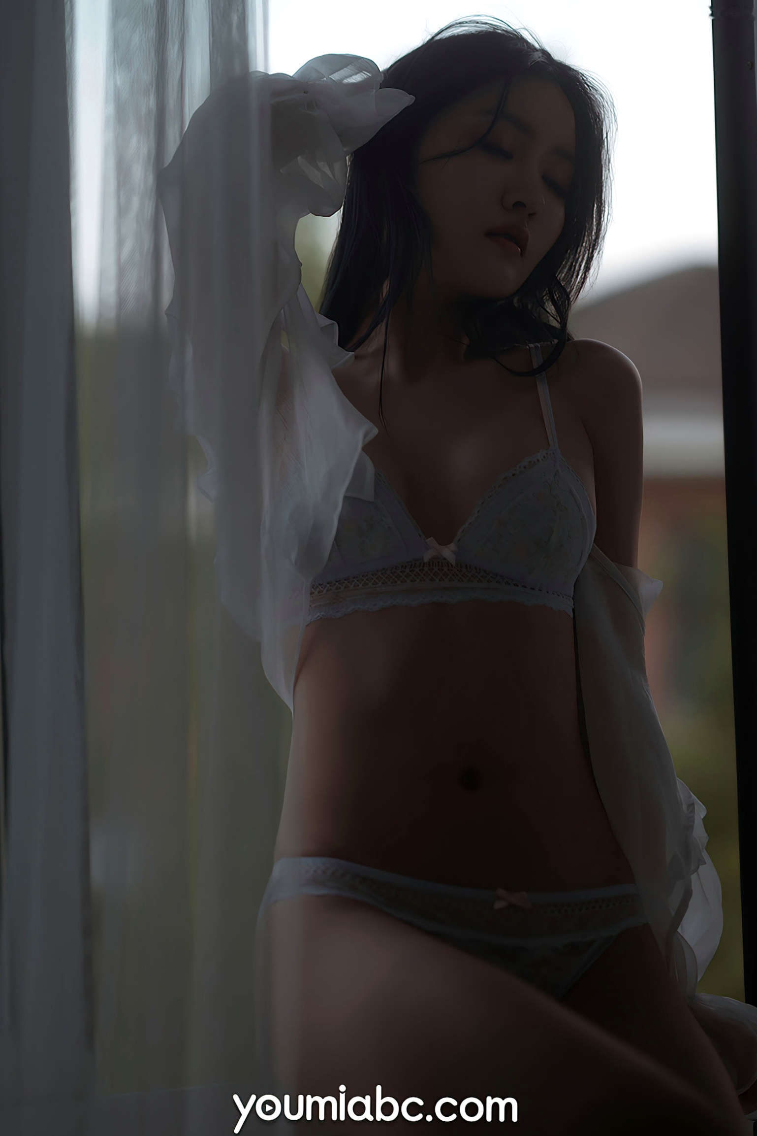Gallery - YouMi尤蜜-沈梦瑶《飘窗幻梦》私房照，窗边薄纱下的曼妙身姿，高清性感诱惑写真尤蜜荟 - Chiness Model 私房照性感女神诱惑 沈梦瑶女神私房照_秀色女神 - image 15