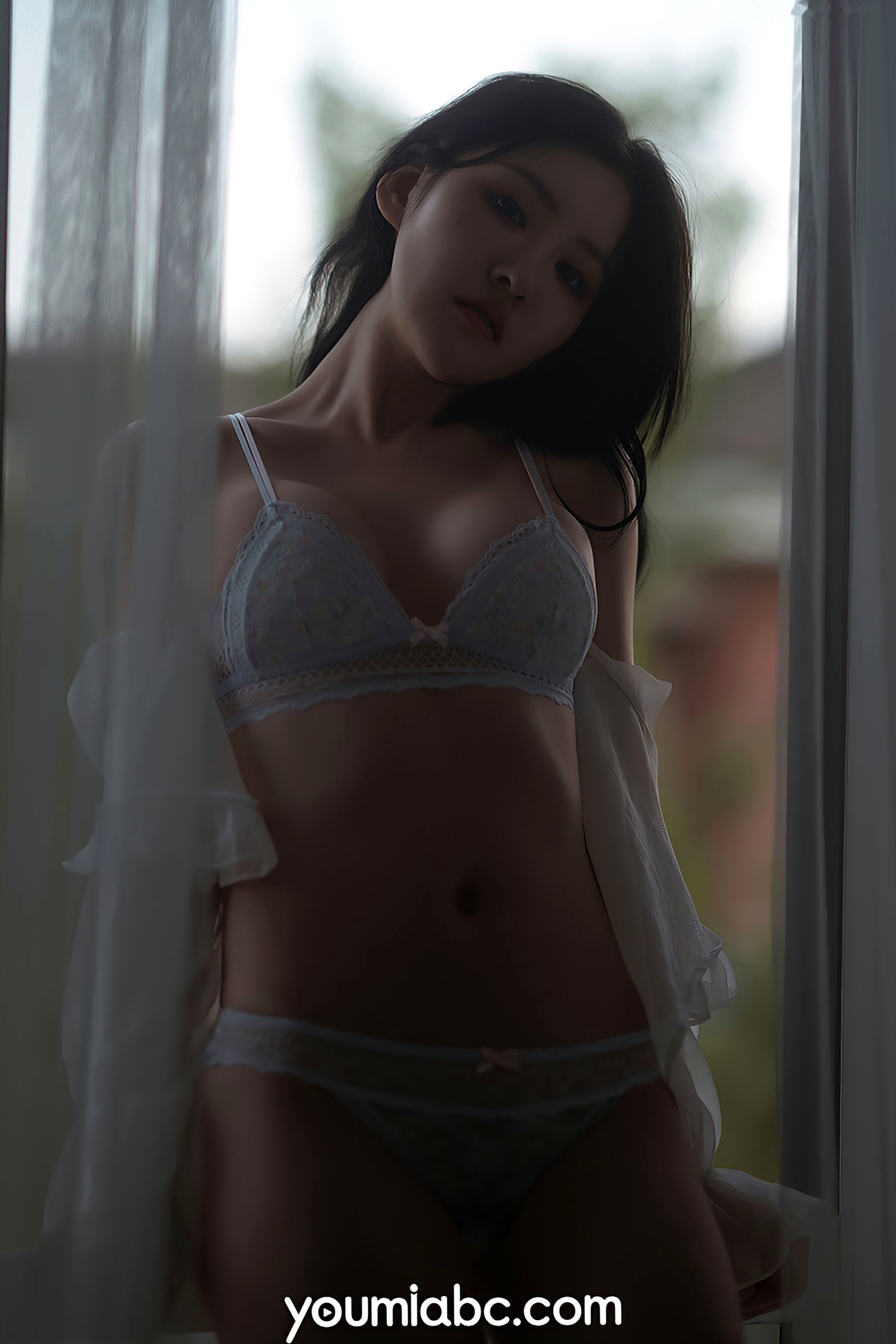 Gallery - YouMi尤蜜-沈梦瑶《飘窗幻梦》私房照，窗边薄纱下的曼妙身姿，高清性感诱惑写真尤蜜荟 - Chiness Model 私房照性感女神诱惑 沈梦瑶女神私房照_秀色女神 - image 20