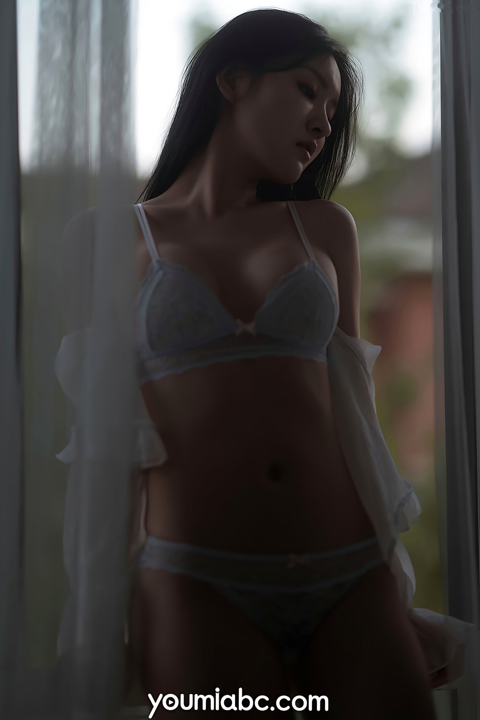 Gallery - YouMi尤蜜-沈梦瑶《飘窗幻梦》私房照，窗边薄纱下的曼妙身姿，高清性感诱惑写真尤蜜荟 - Chiness Model 私房照性感女神诱惑 沈梦瑶女神私房照_秀色女神 - image 21