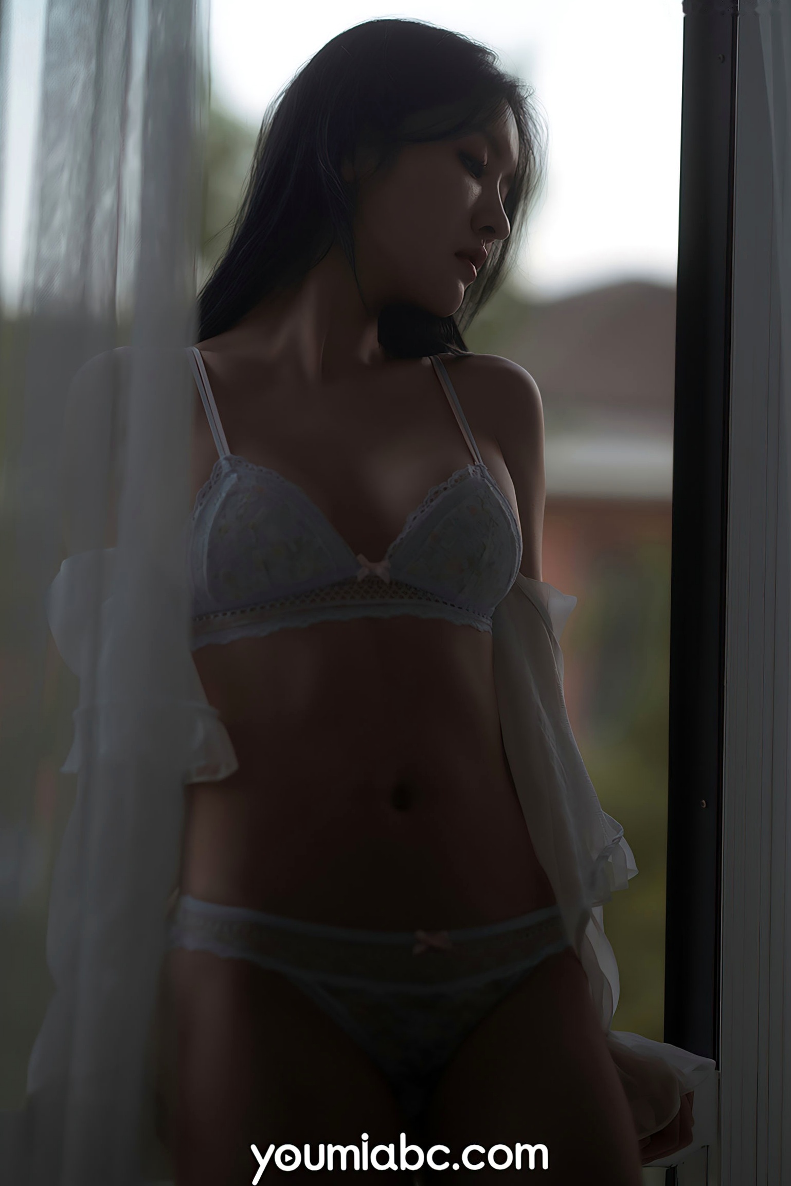 Gallery - YouMi尤蜜-沈梦瑶《飘窗幻梦》私房照，窗边薄纱下的曼妙身姿，高清性感诱惑写真尤蜜荟 - Chiness Model 私房照性感女神诱惑 沈梦瑶女神私房照_秀色女神 - image 22