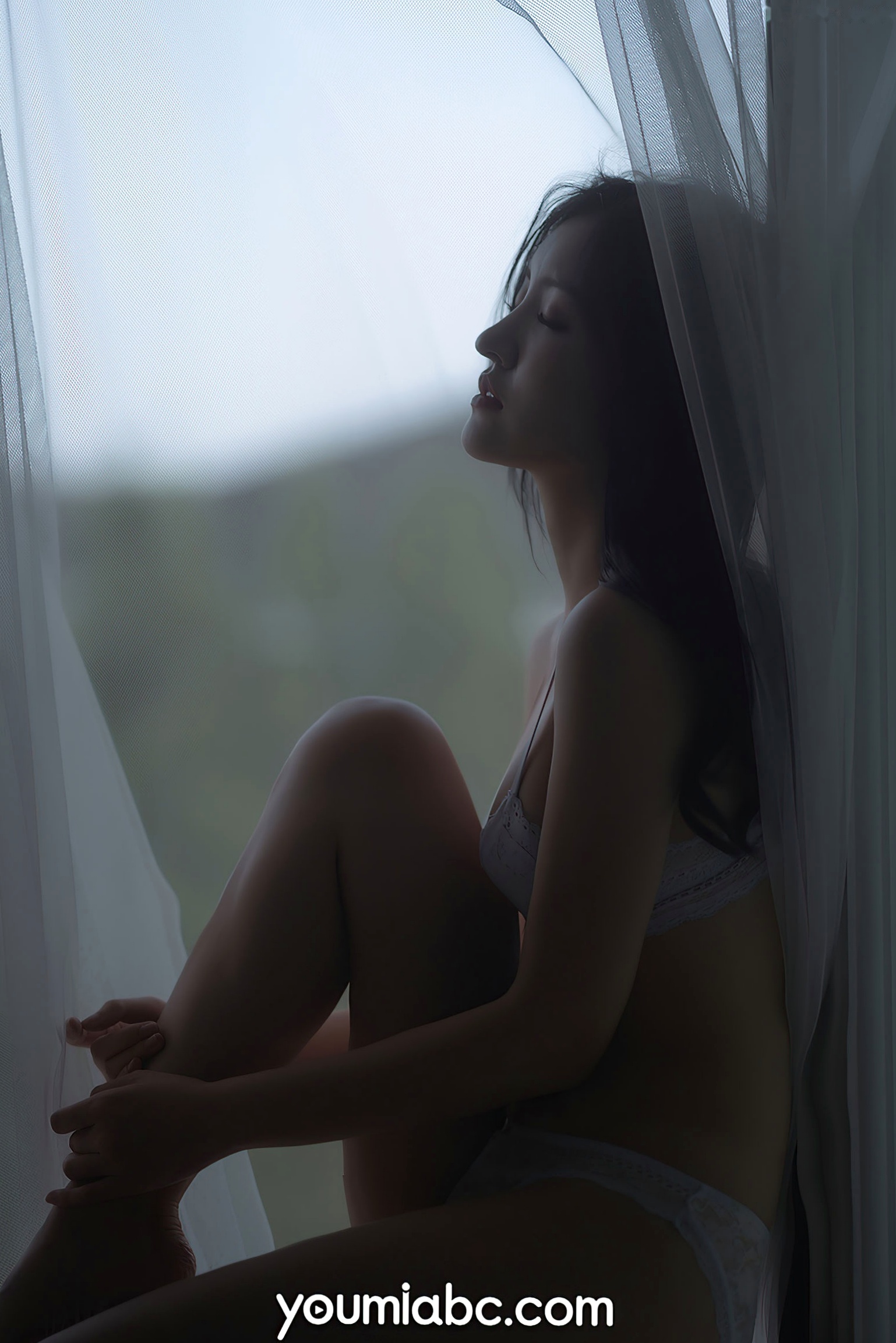 Gallery - YouMi尤蜜-沈梦瑶《飘窗幻梦》私房照，窗边薄纱下的曼妙身姿，高清性感诱惑写真尤蜜荟 - Chiness Model 私房照性感女神诱惑 沈梦瑶女神私房照_秀色女神 - image 50