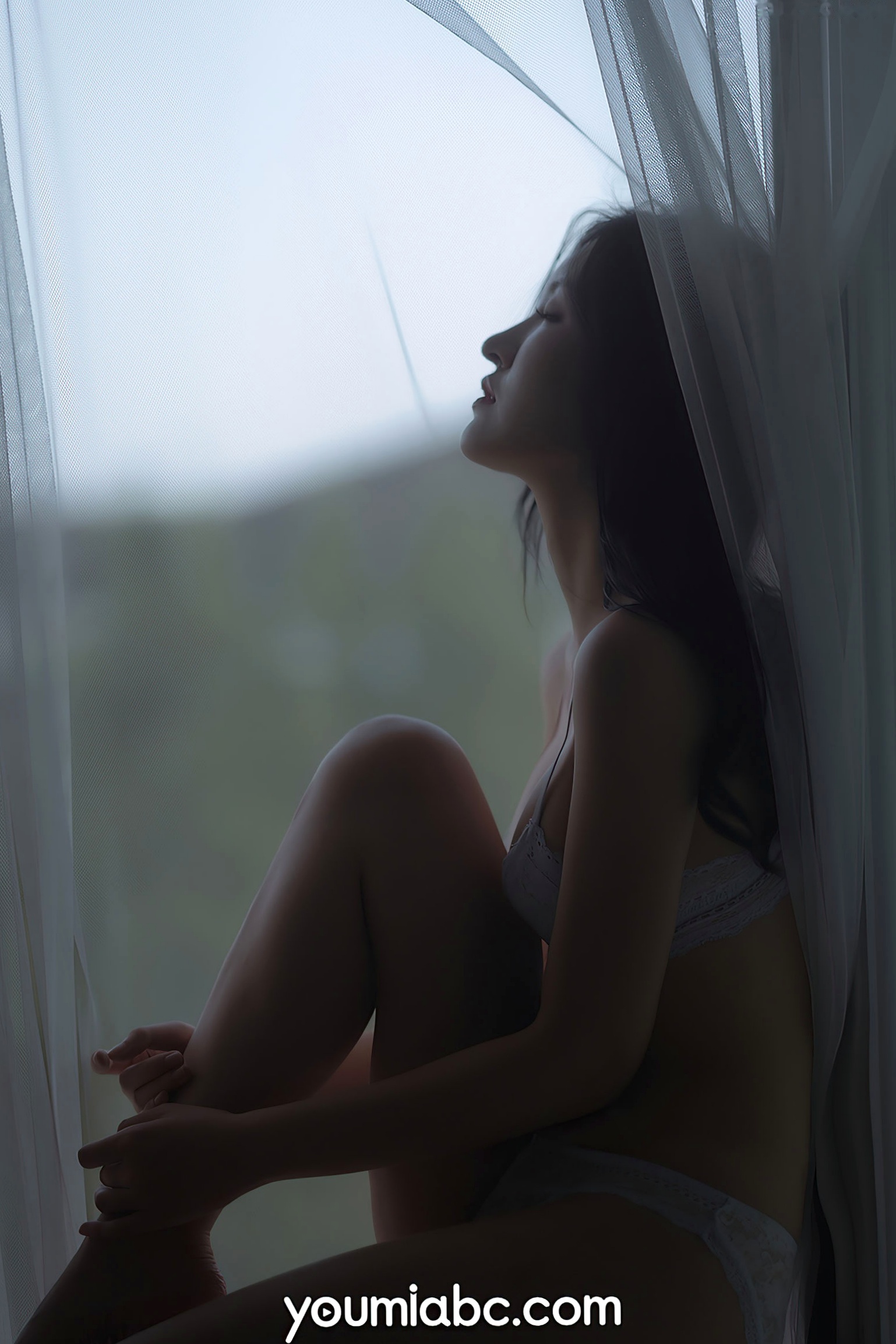 Gallery - YouMi尤蜜-沈梦瑶《飘窗幻梦》私房照，窗边薄纱下的曼妙身姿，高清性感诱惑写真尤蜜荟 - Chiness Model 私房照性感女神诱惑 沈梦瑶女神私房照_秀色女神 - image 51