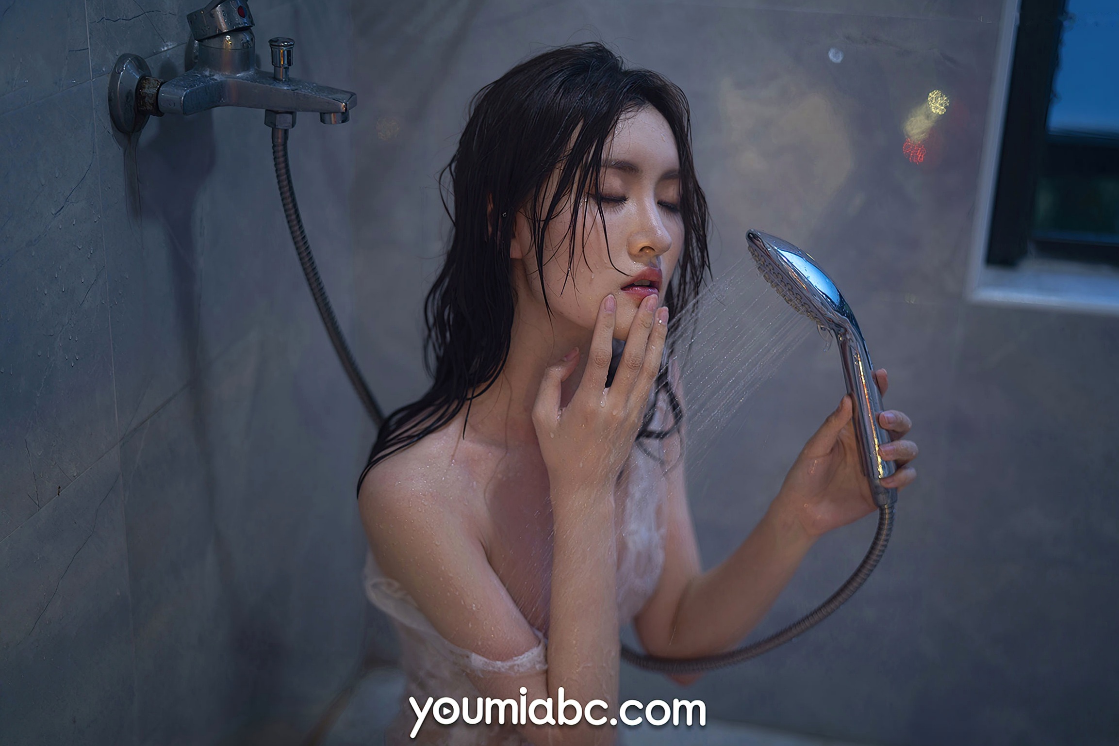 Gallery - YouMi尤蜜-沈梦瑶-《浴室临春》纯白蕾丝湿身透视私房写真，极致性感迷人诱惑尤蜜荟 - Chiness Model 性感诱惑浴室湿身私房照 沈梦瑶女神私房照_秀色女神 - image 16