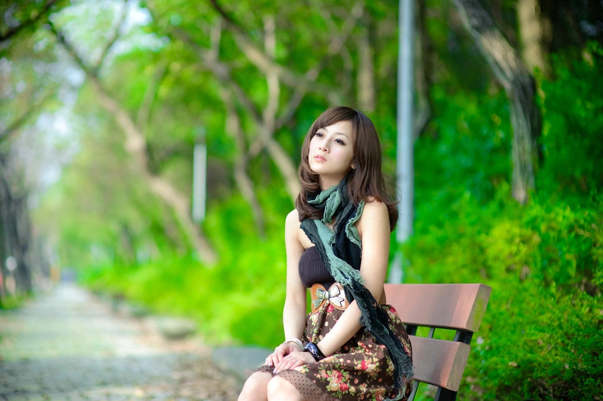 Gallery - 台湾美女张凯洁果子MM四四南村大安森林公园清新外拍写真，治愈系自然风街拍台湾清新治愈系户外街拍 张凯洁女神私房照_秀色女神 - image 13