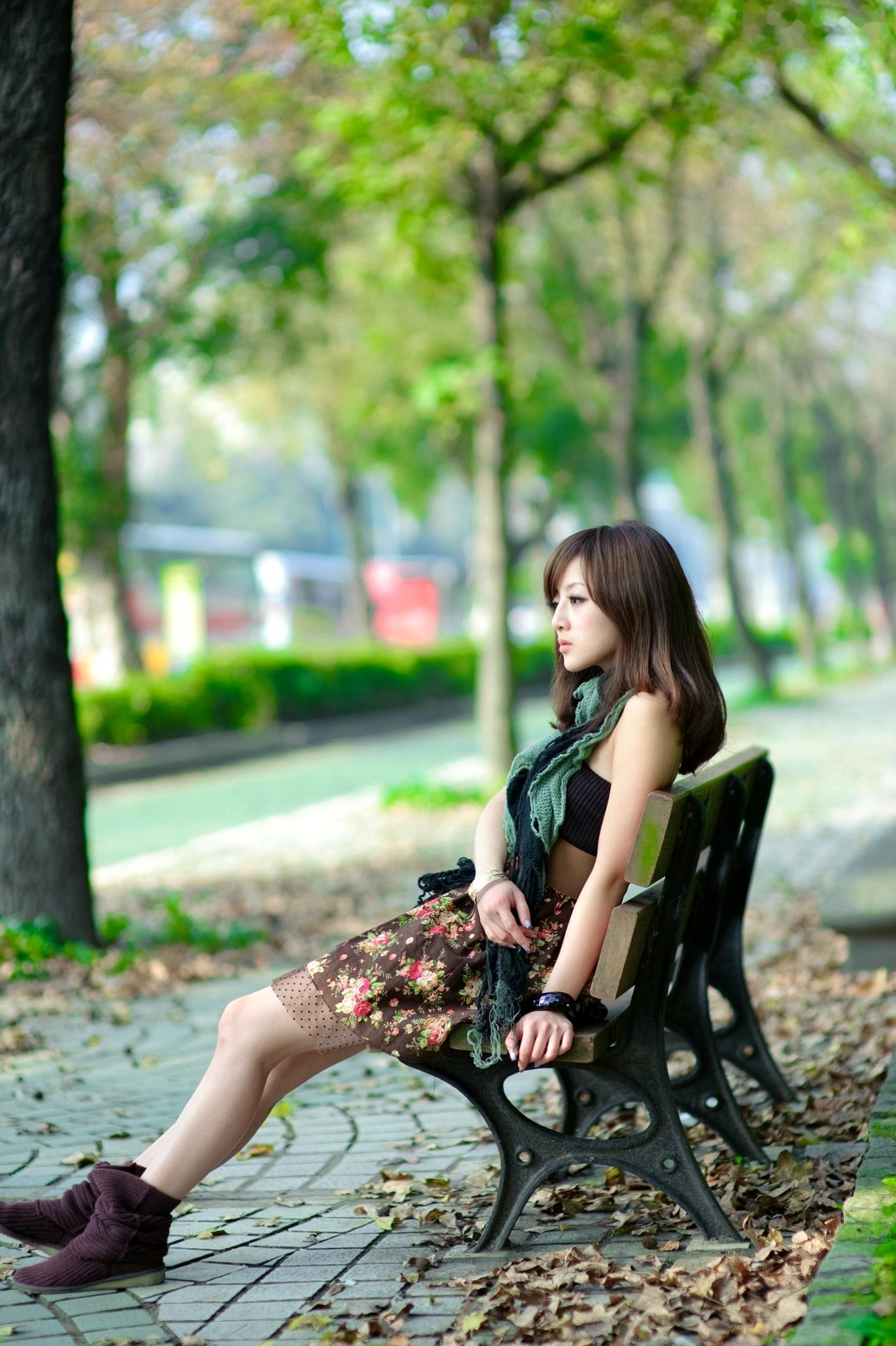 Gallery - 台湾美女张凯洁果子MM四四南村大安森林公园清新外拍写真，治愈系自然风街拍台湾清新治愈系户外街拍 张凯洁女神私房照_秀色女神 - image 15