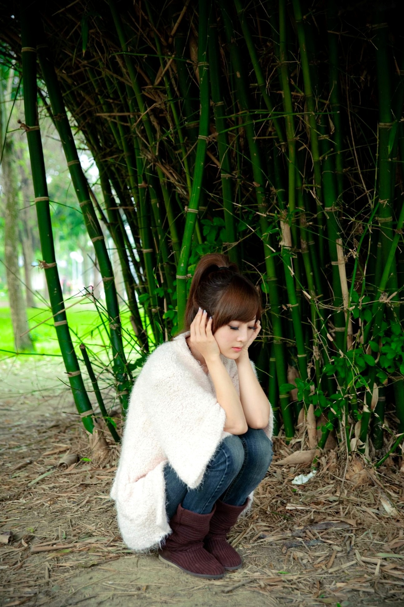 Gallery - 台湾美女张凯洁果子MM四四南村大安森林公园清新外拍写真，治愈系自然风街拍台湾清新治愈系户外街拍 张凯洁女神私房照_秀色女神 - image 32