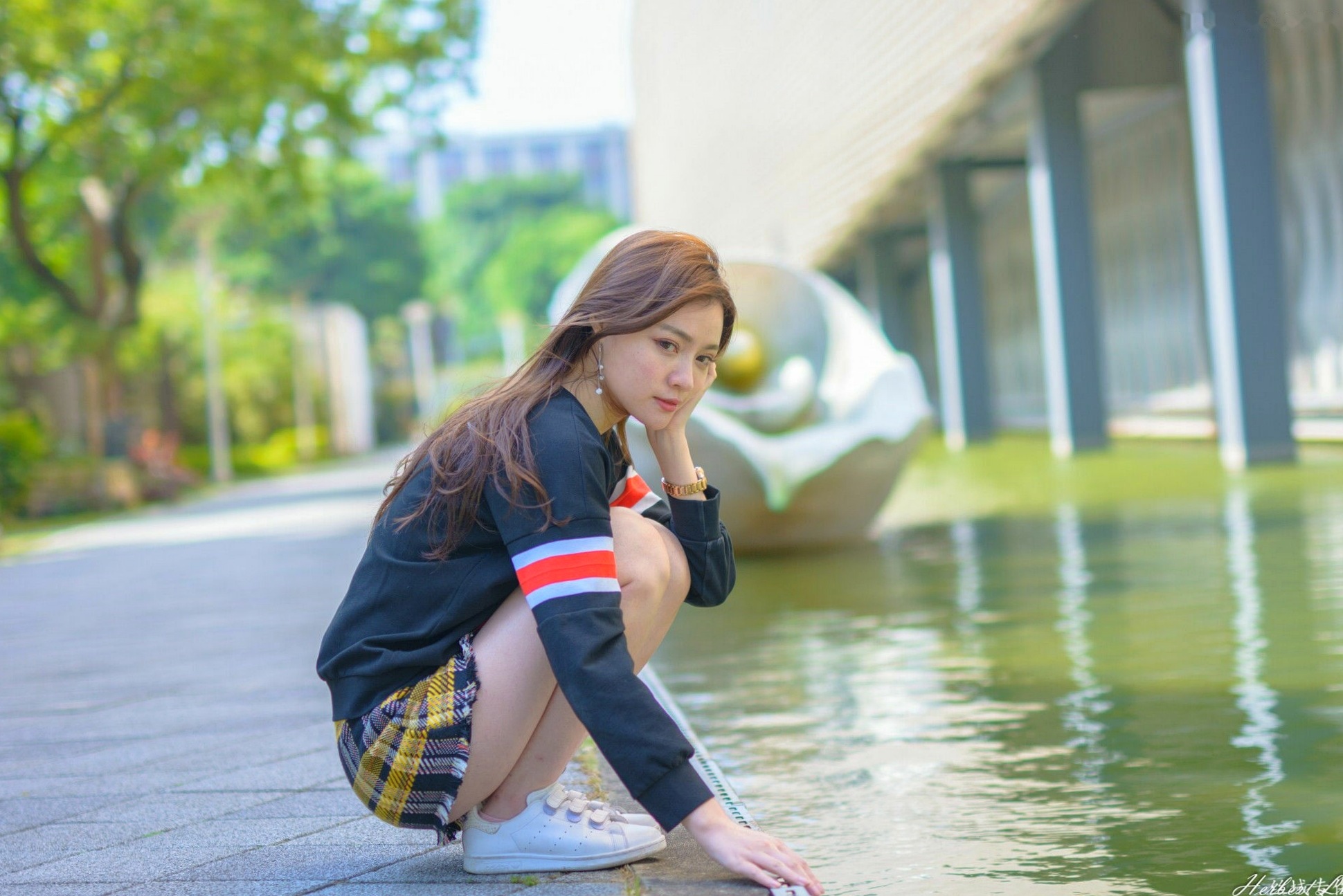 Gallery - 台湾正妹苏小立花博新生公园户外街拍，校花系列清新风格甜美写真台湾清新街拍治愈系 苏小立女神私房照_秀色女神 - image 46