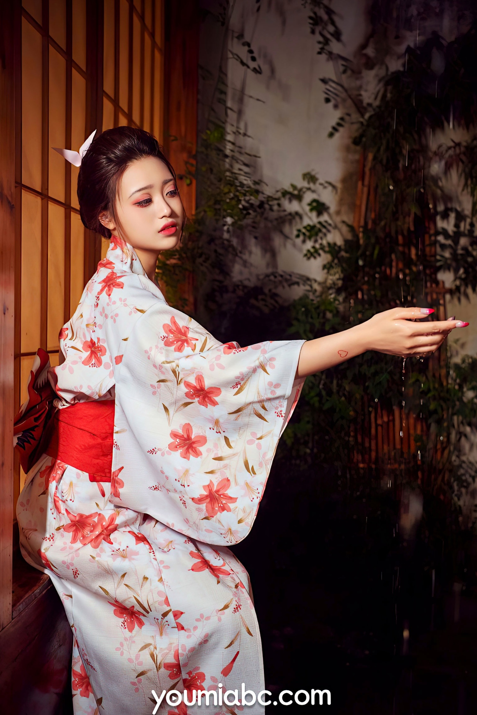 Gallery - YouMi尤蜜-萌萌《花魁道中》和服视觉盛宴，日系古典风格私房照，优雅与性感的碰撞和服角色扮演尤蜜荟 - Chiness Model 清纯私房照 陈雨萌女神私房照_秀色女神 - image 6