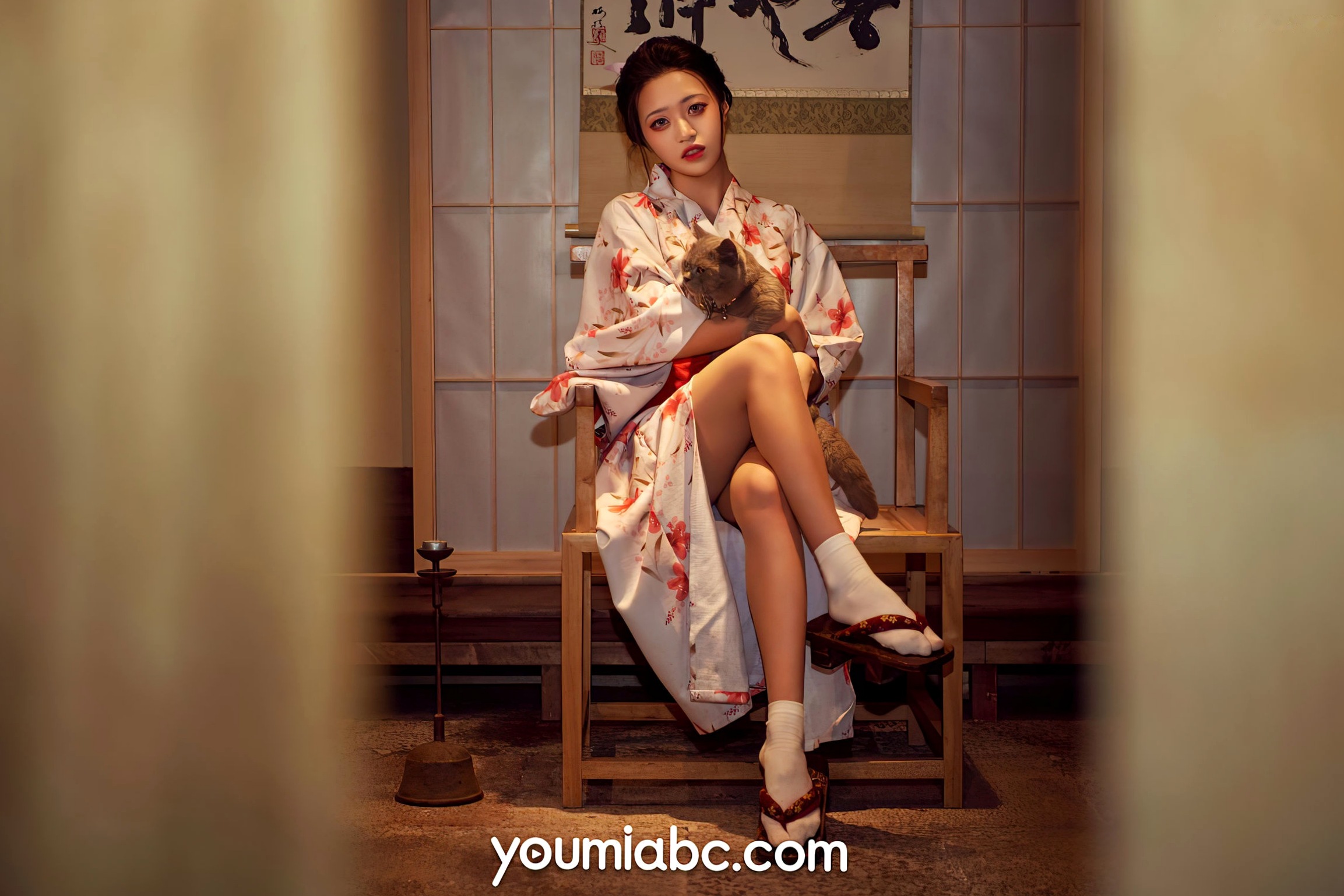 Gallery - YouMi尤蜜-萌萌《花魁道中》和服视觉盛宴，日系古典风格私房照，优雅与性感的碰撞和服角色扮演尤蜜荟 - Chiness Model 清纯私房照 陈雨萌女神私房照_秀色女神 - image 11