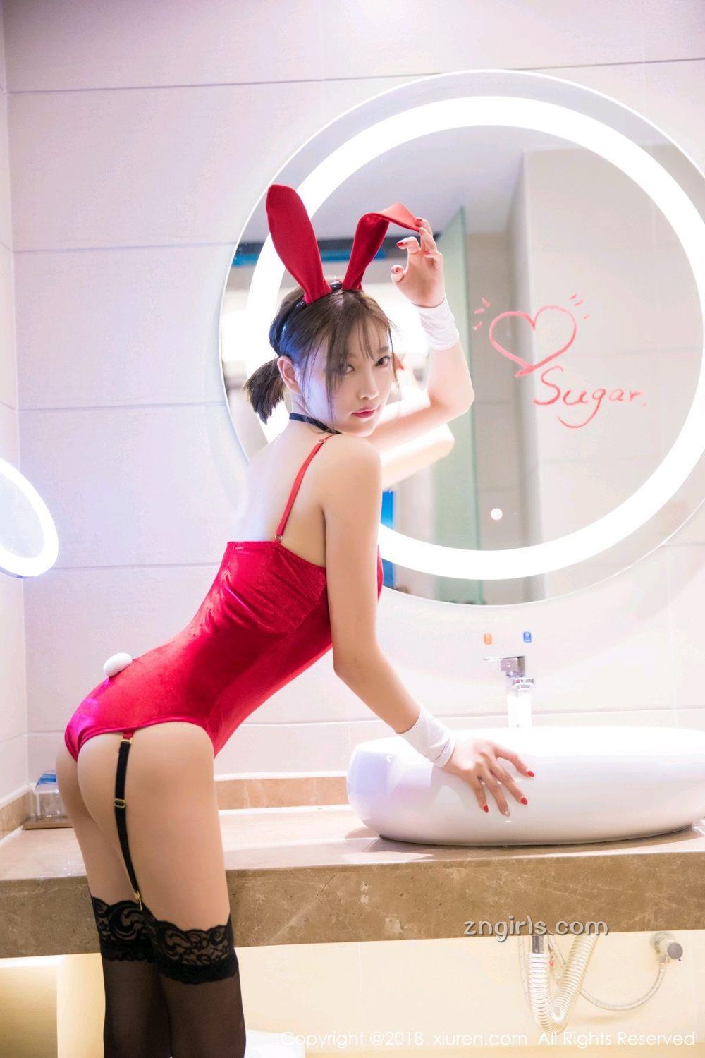 甜美女神杨晨晨 兔女郎湿身诱惑