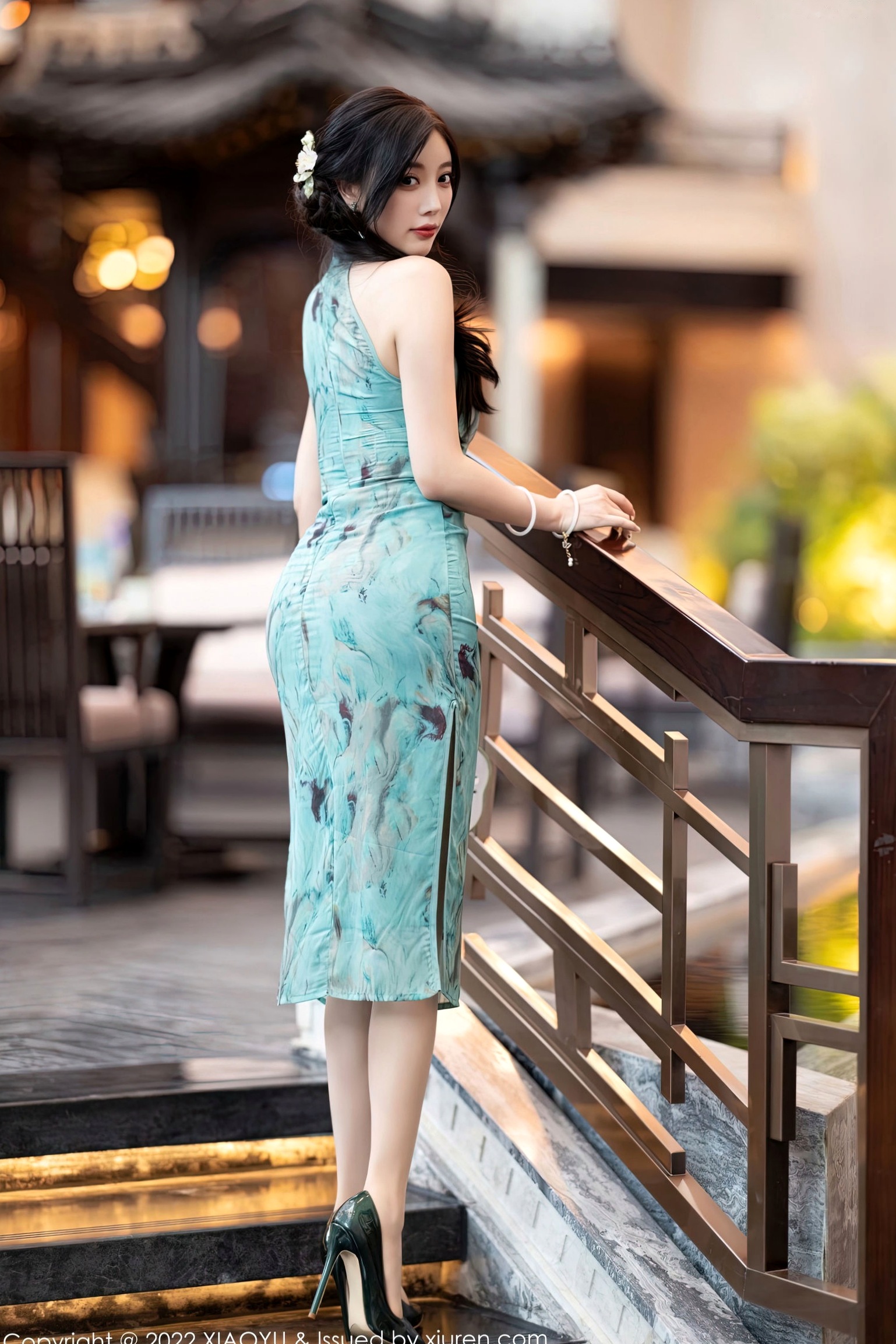 Gallery - XiaoYu语画界 - Painting World -杨晨晨Yome-东方古典韵味旗袍女神，身姿曼妙优雅，古风建筑下尽显高级诱惑感（2022.10.14）语画界 - Painting World 旗袍性感气质诱惑女神 杨晨晨Yome女神私房照_秀色女神 - image 7
